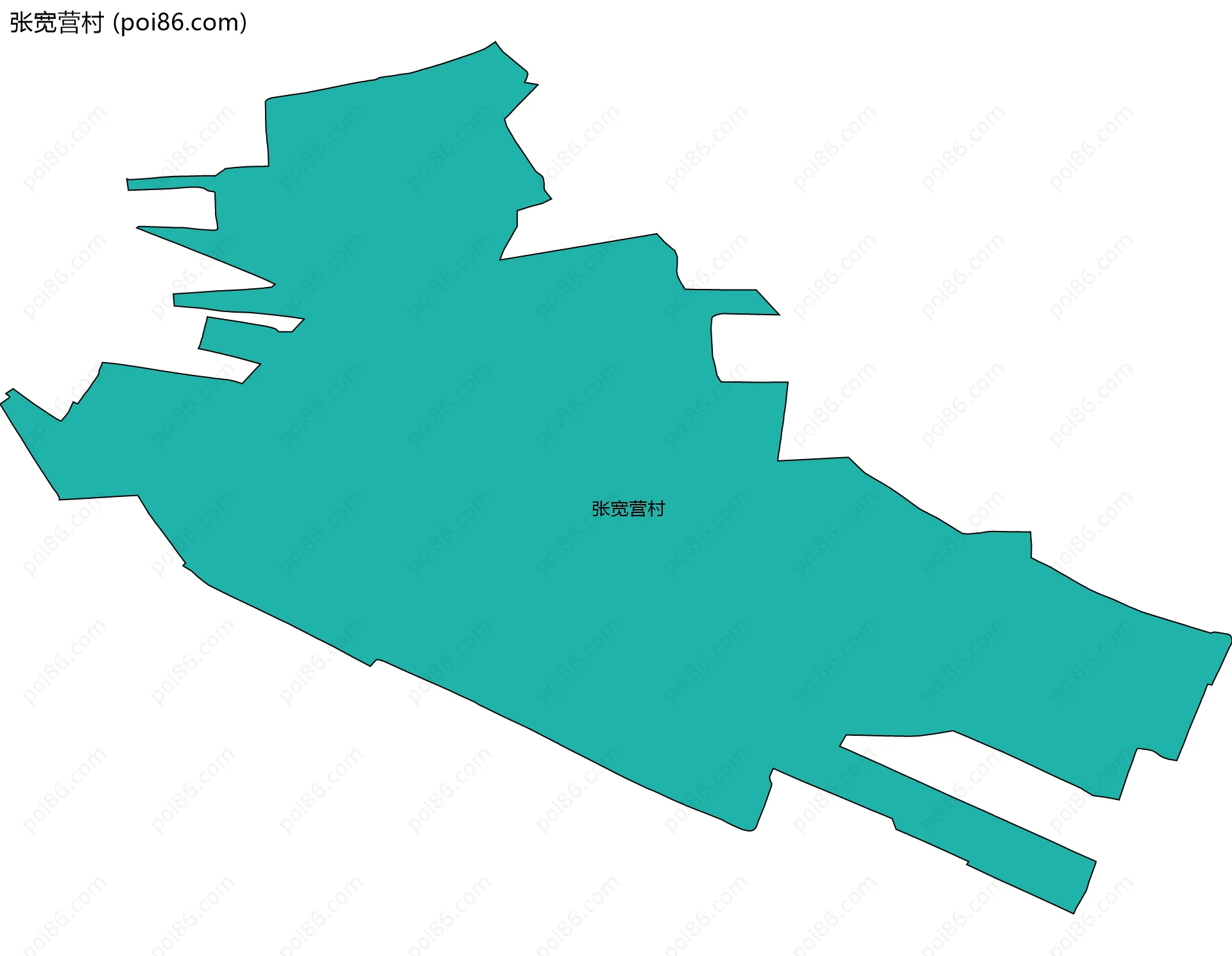 张宽营村边界地图