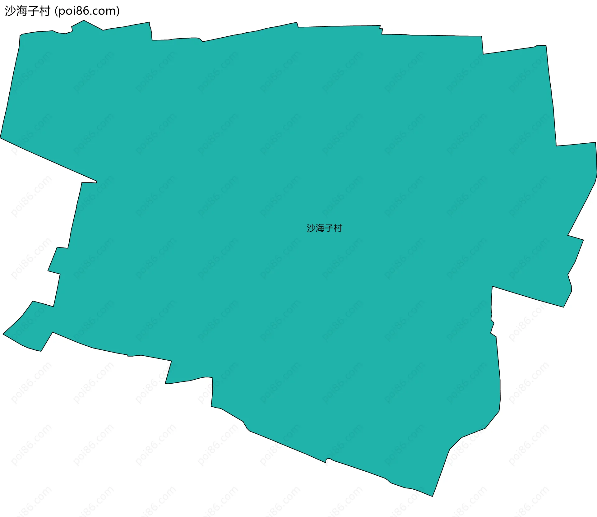 沙海子村边界地图