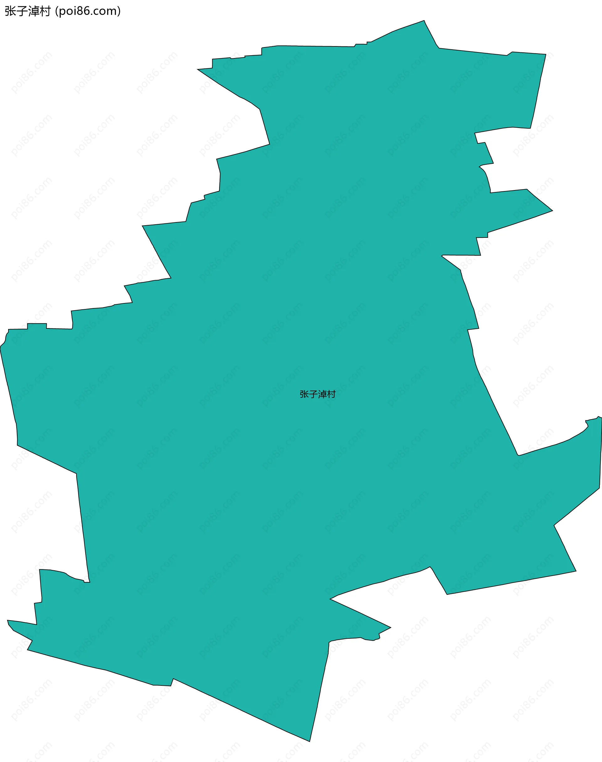 张子淖村边界地图