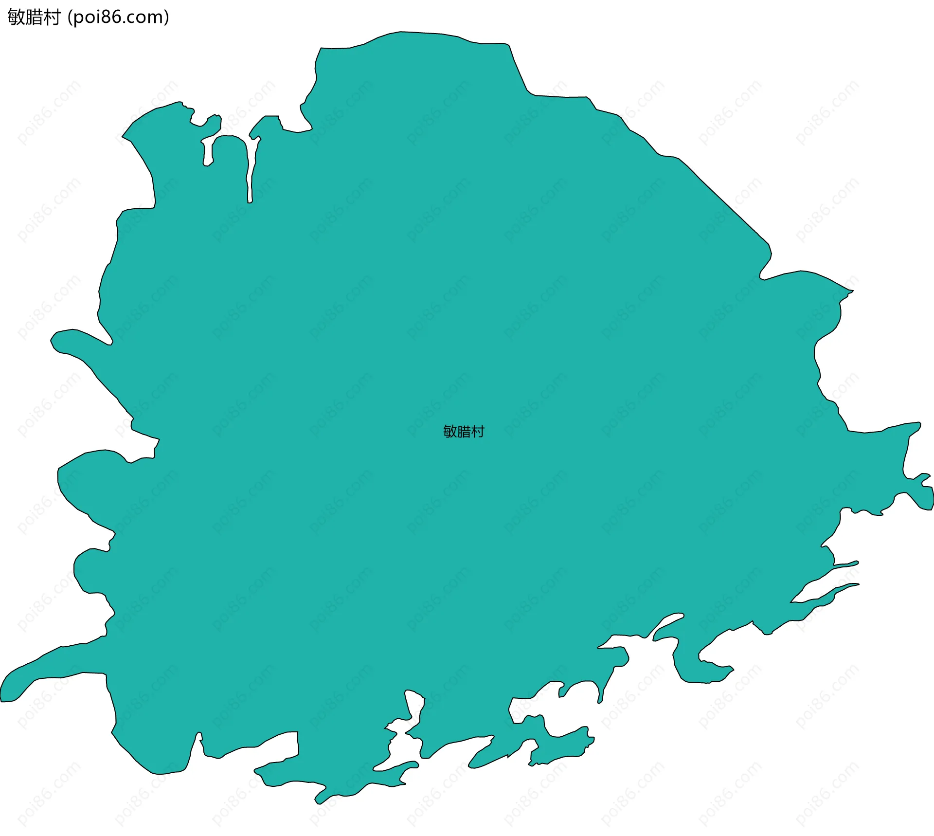 敏腊村边界地图