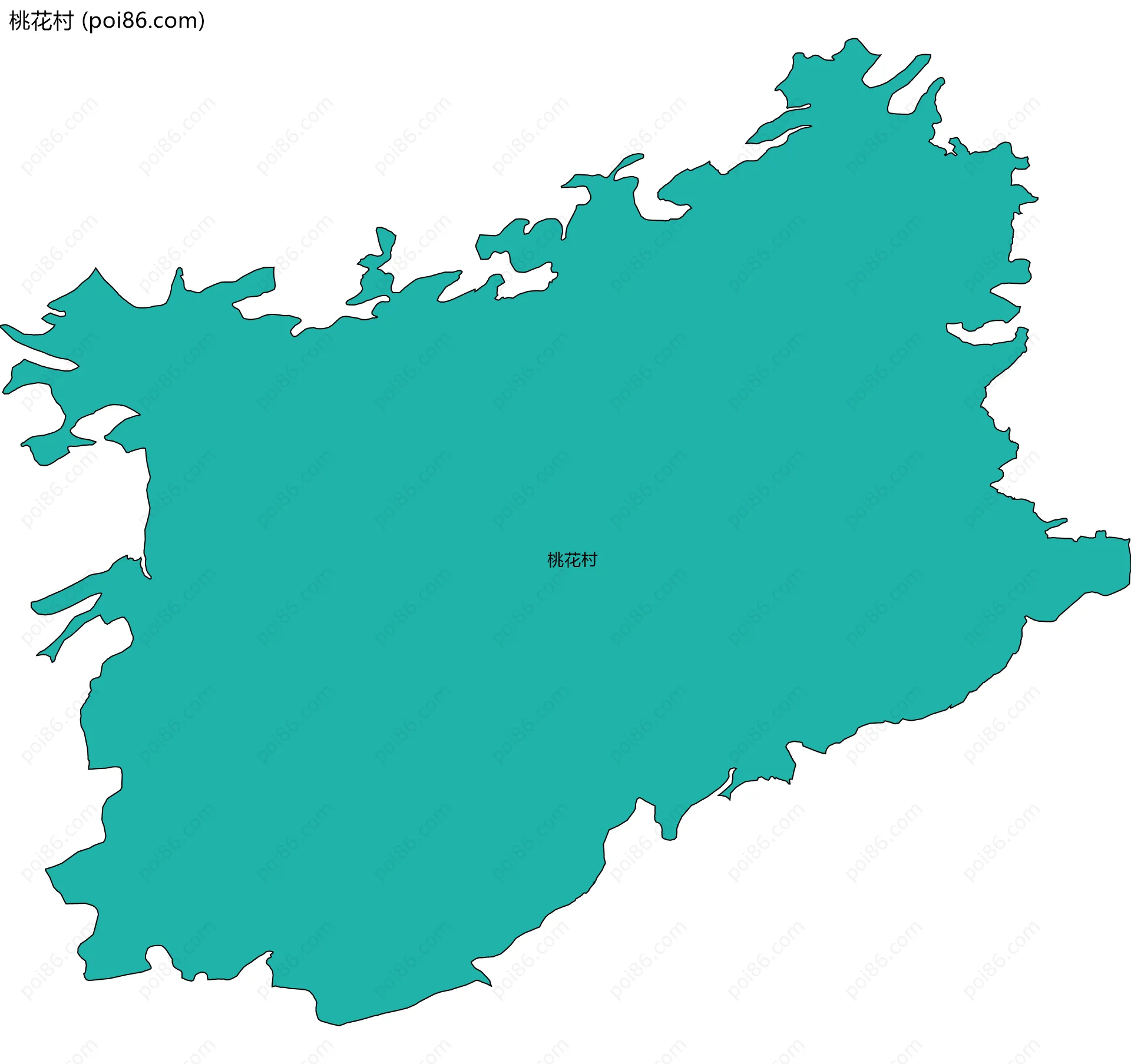 桃花村边界地图