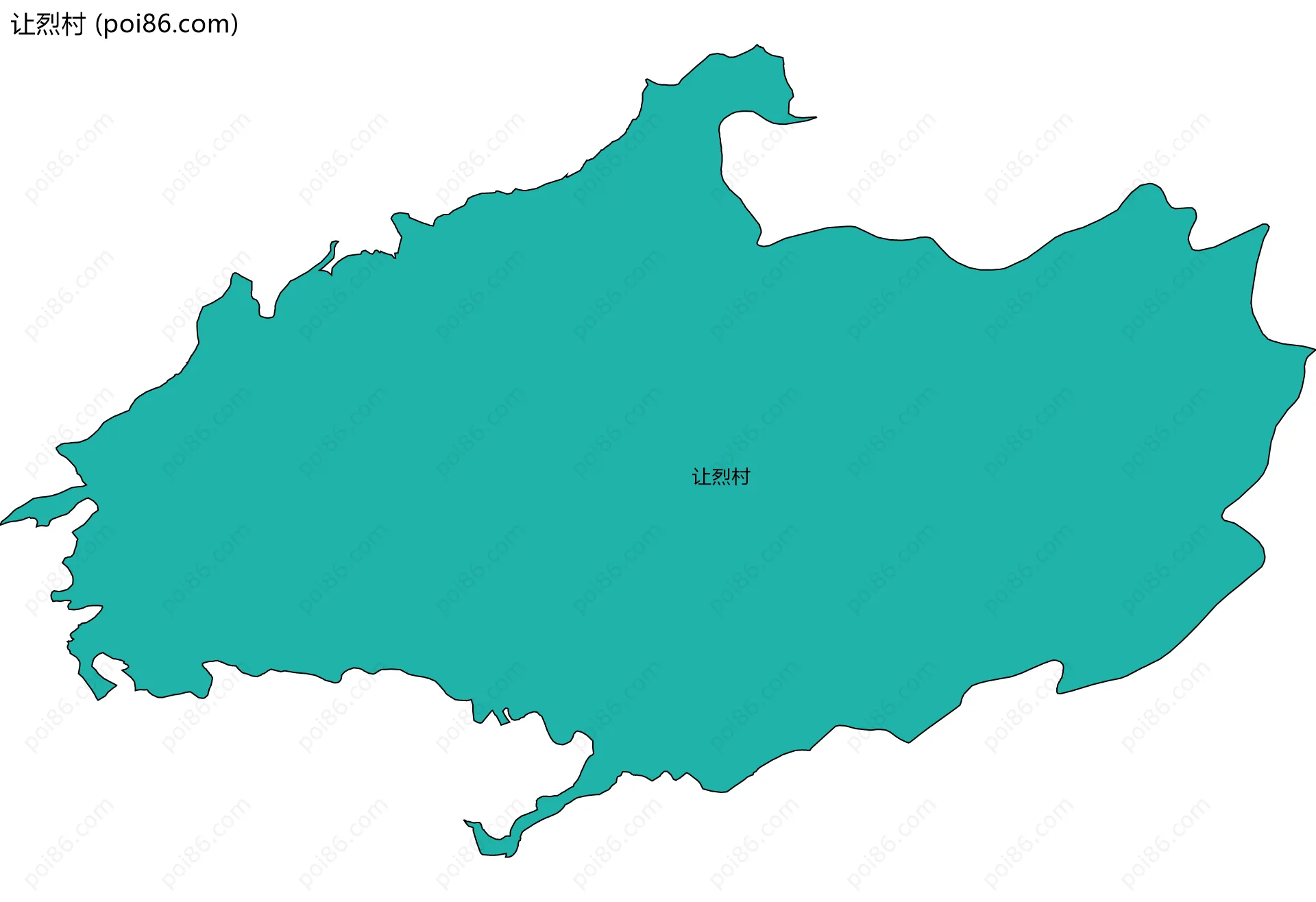 让烈村边界地图