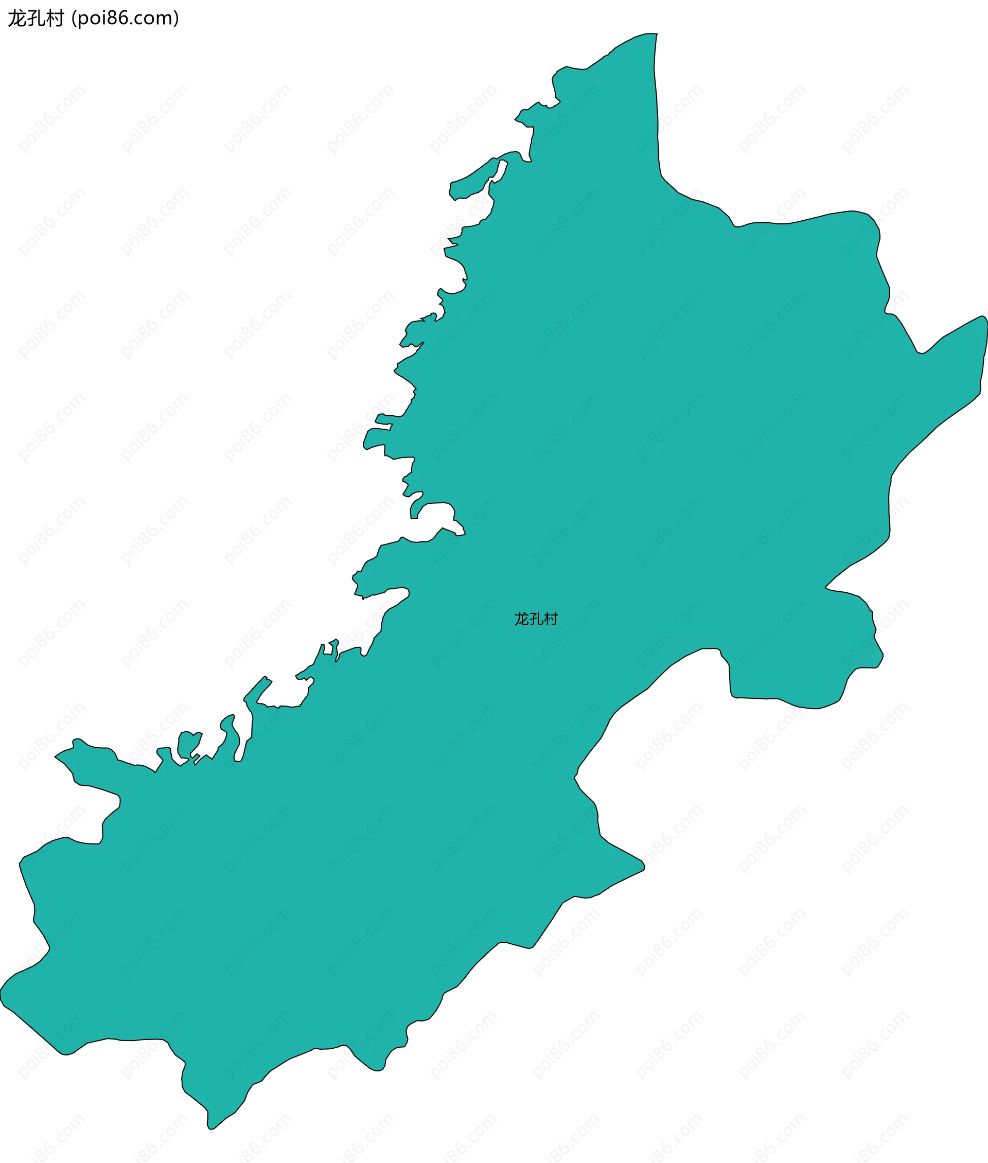 龙孔村边界地图