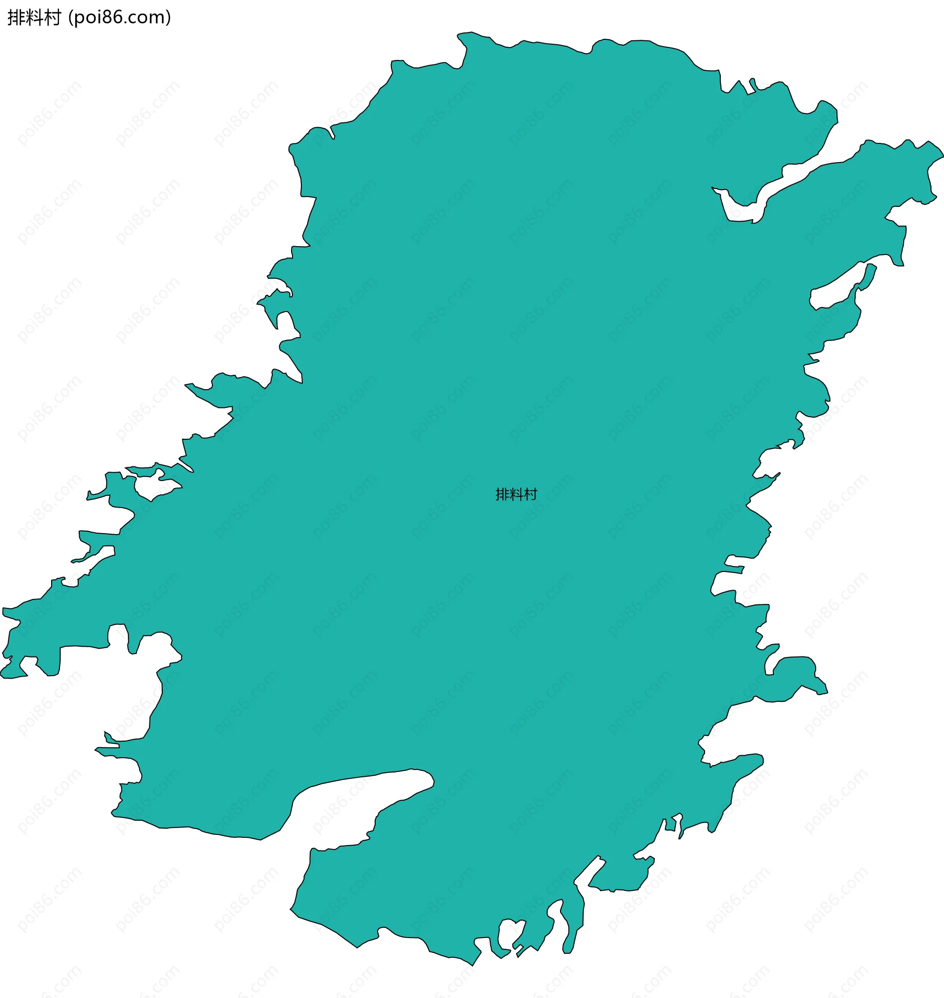 排料村边界地图