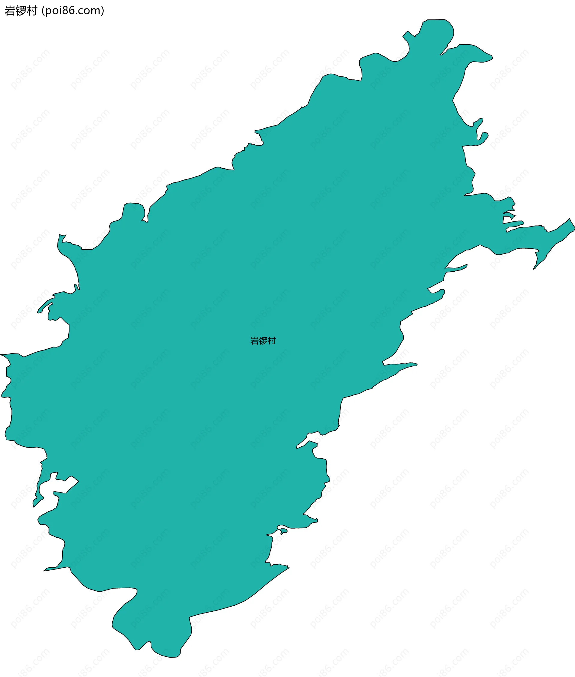 岩锣村边界地图