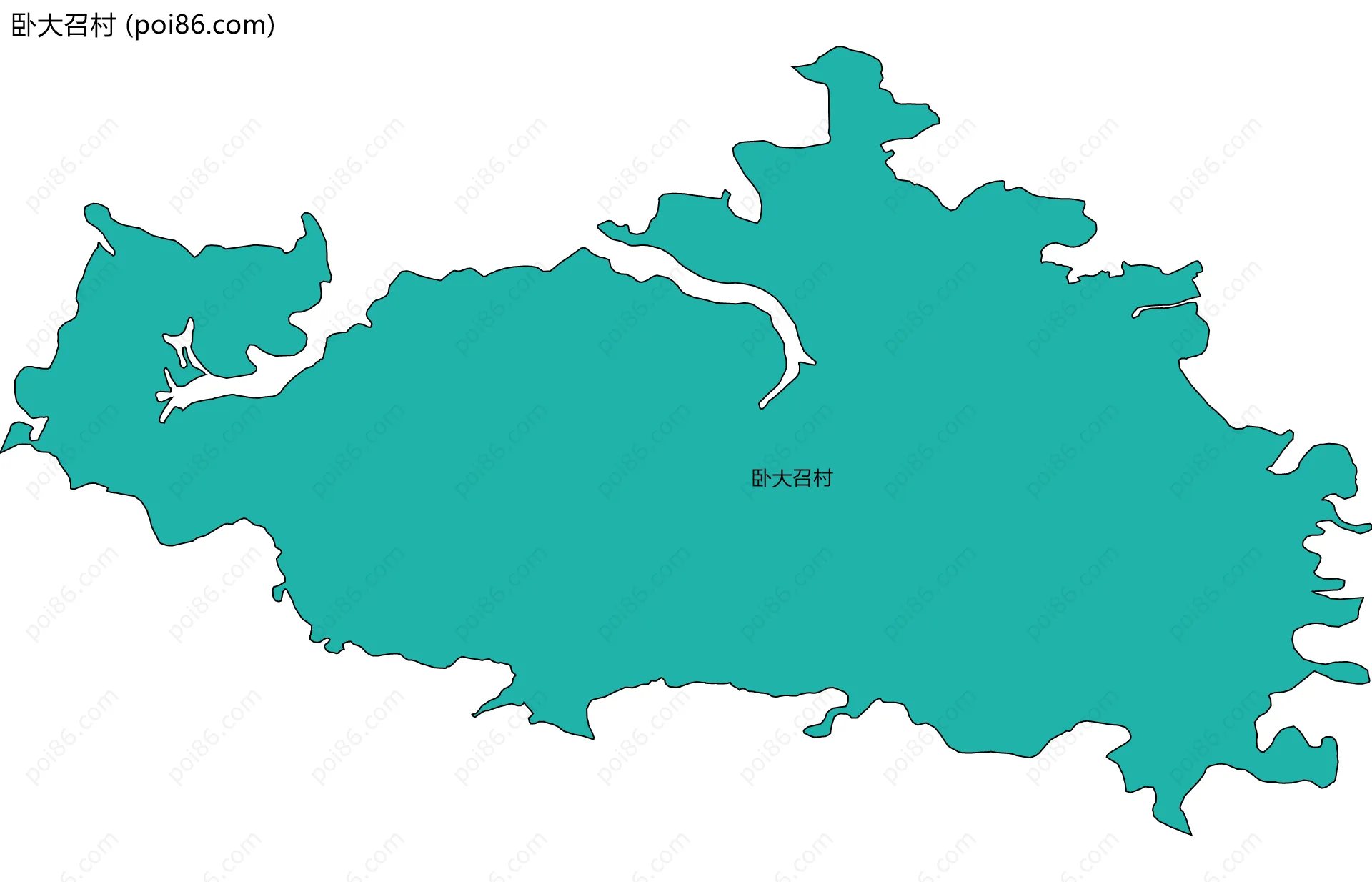 卧大召村边界地图