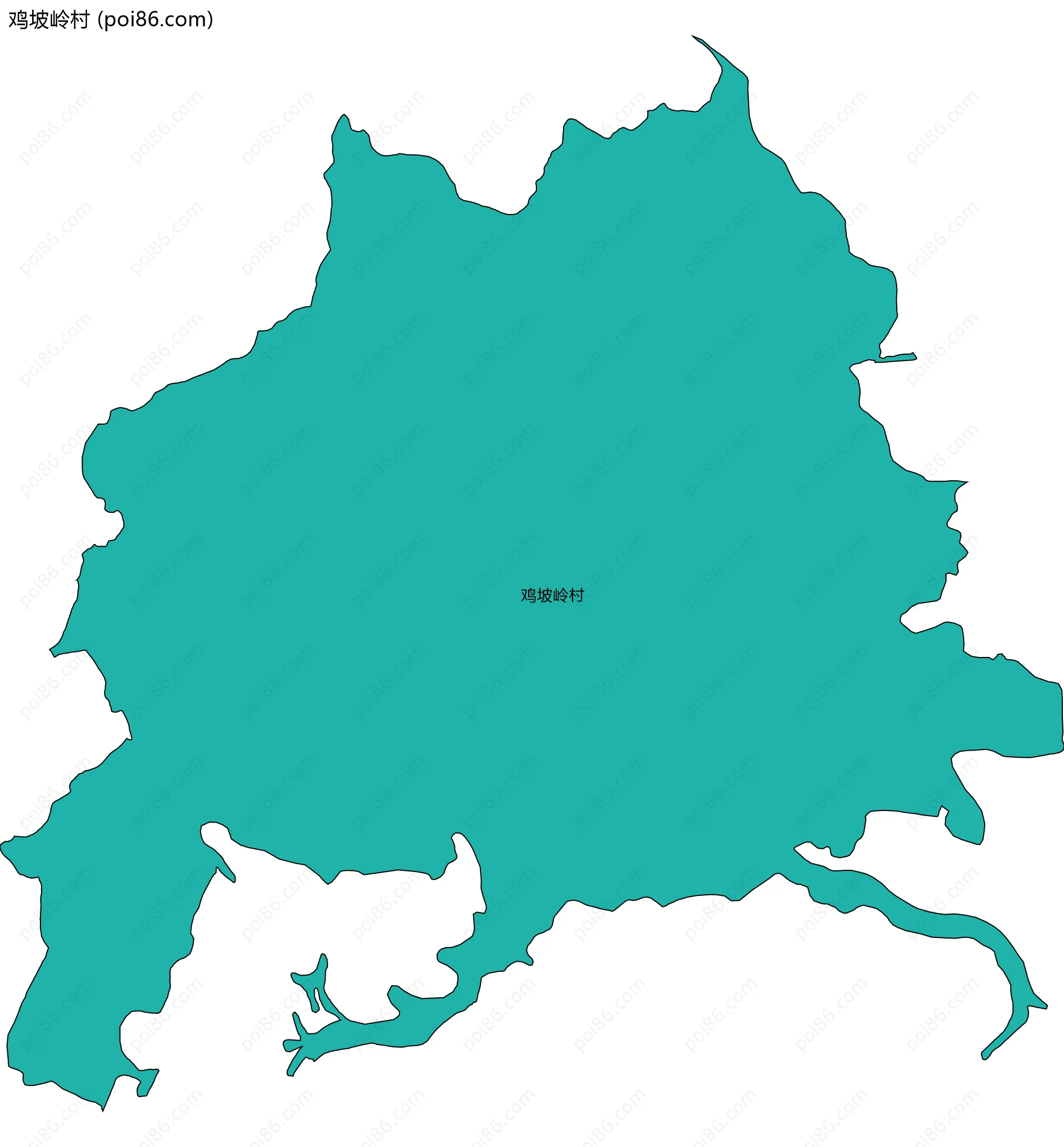 鸡坡岭村边界地图