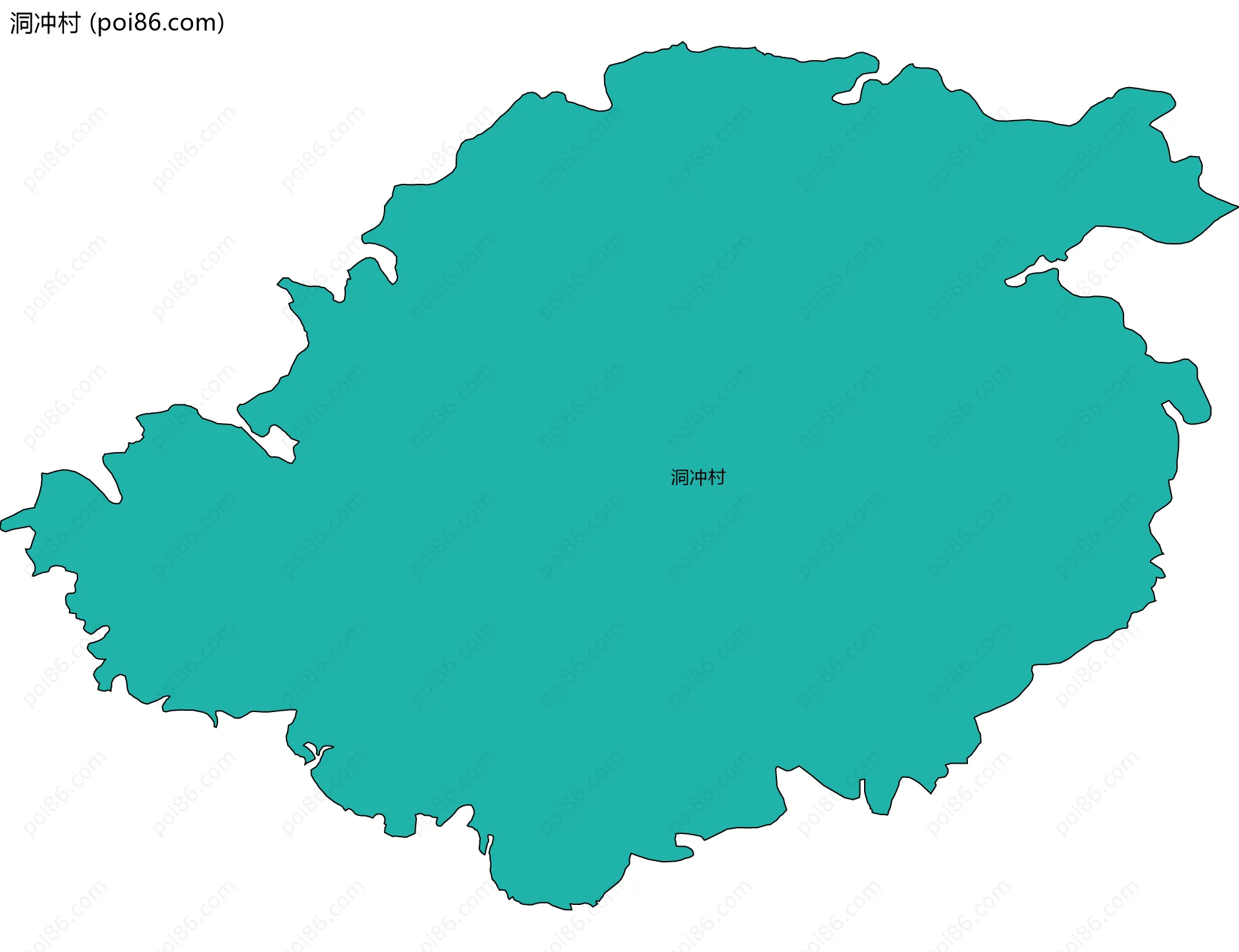 洞冲村边界地图