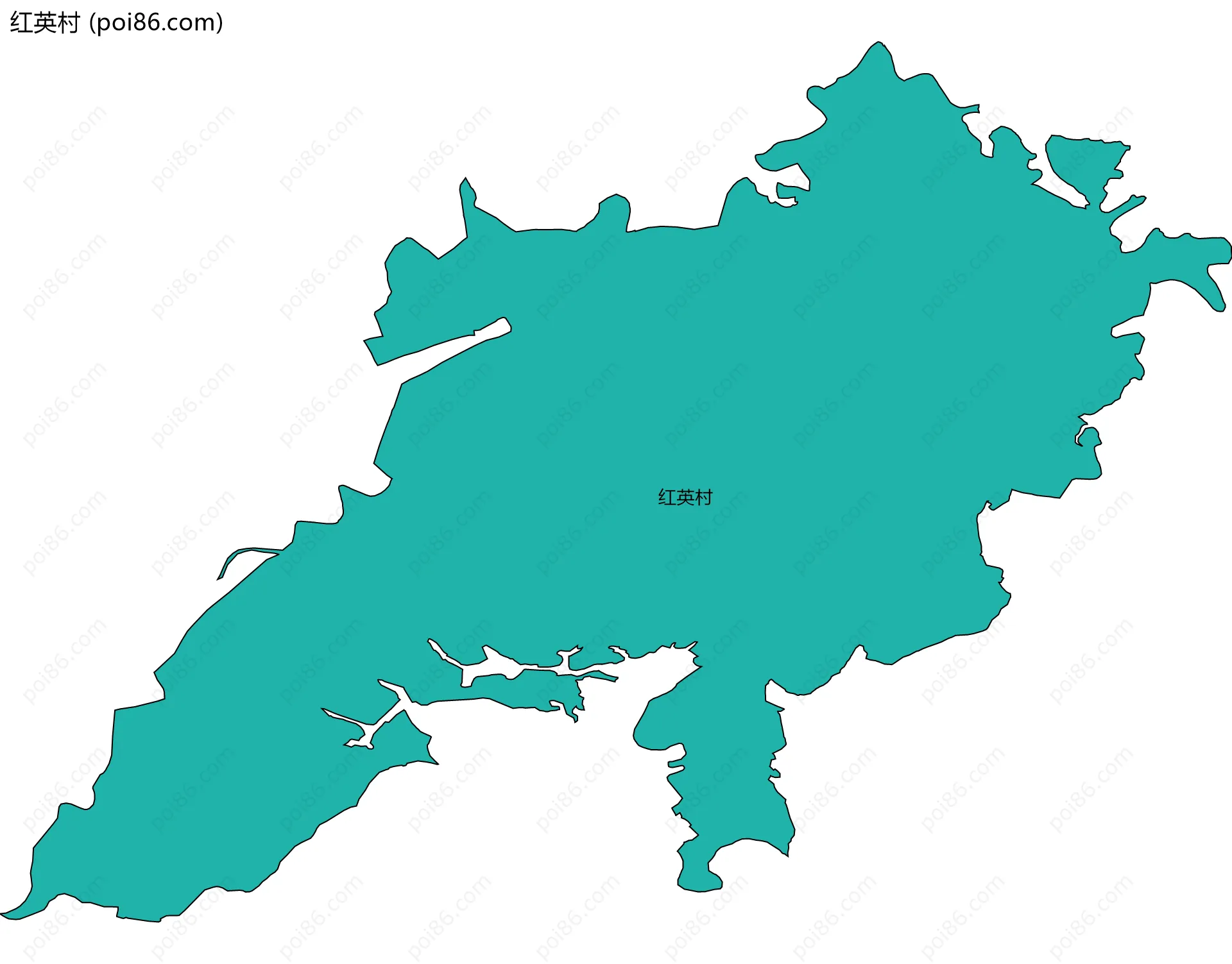 红英村边界地图