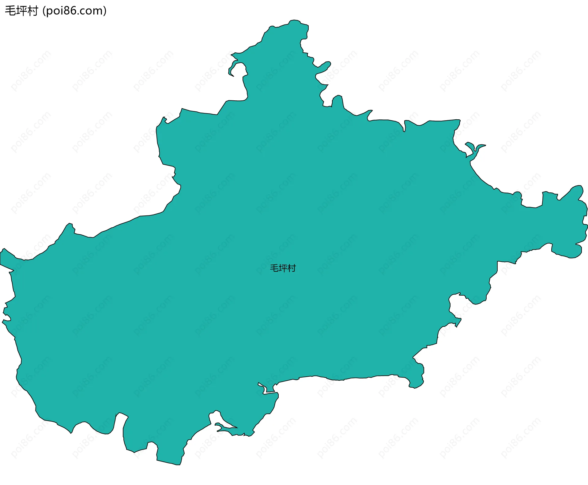毛坪村边界地图