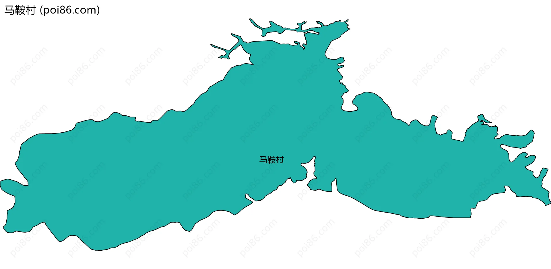 马鞍村边界地图