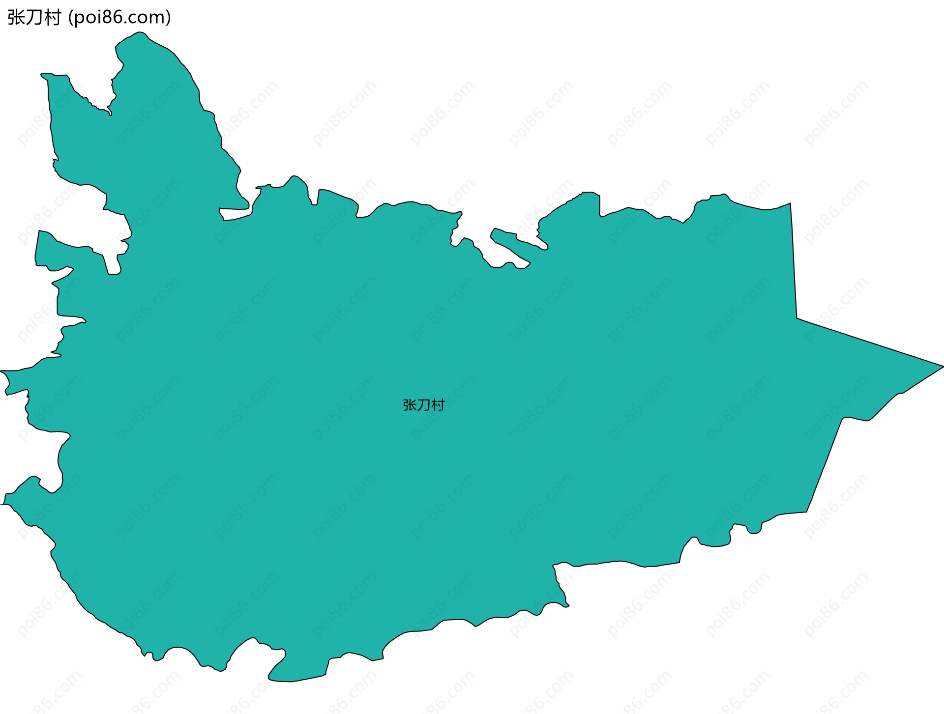张刀村边界地图