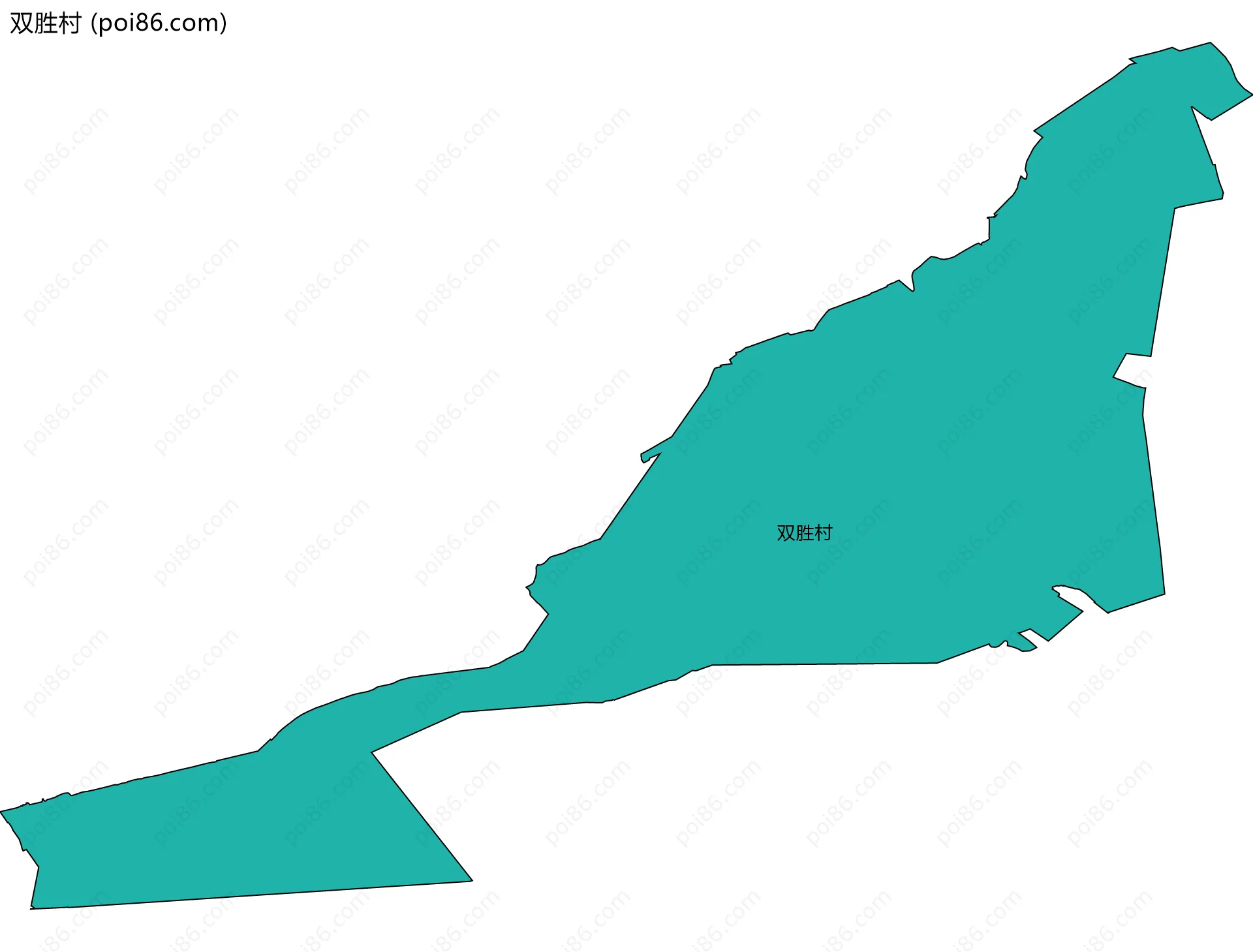双胜村边界地图