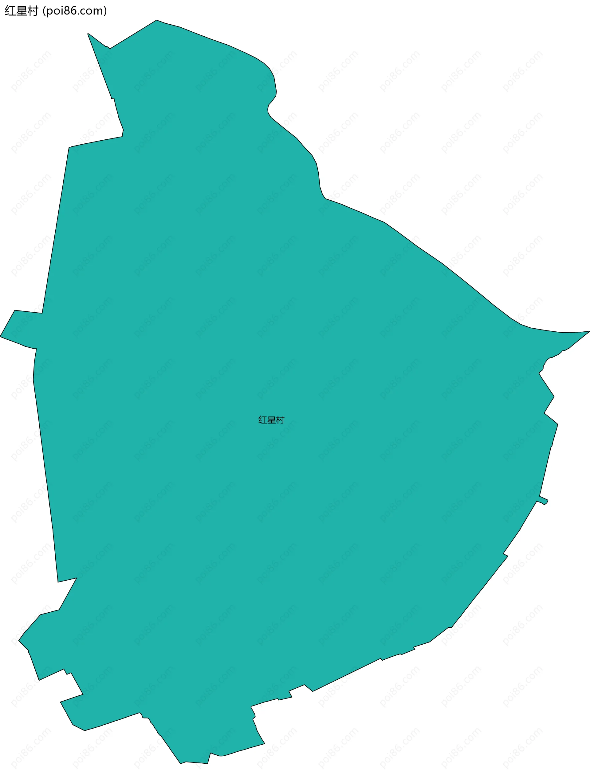 红星村边界地图