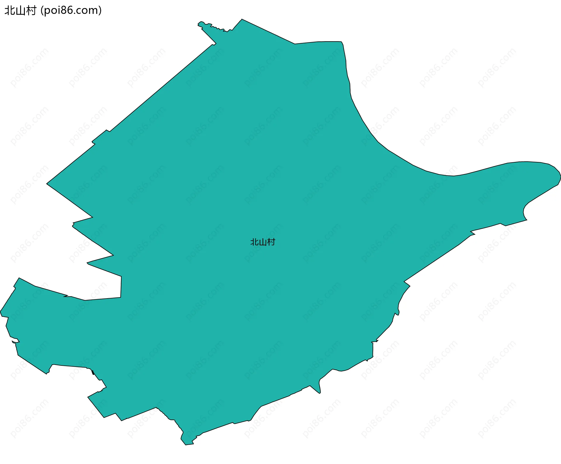 北山村边界地图