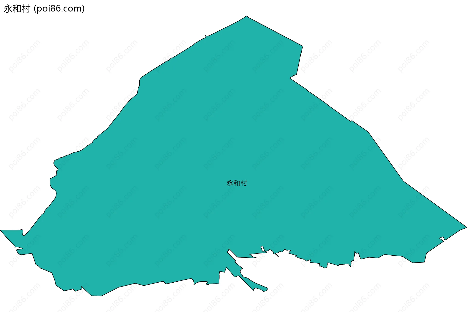 永和村边界地图