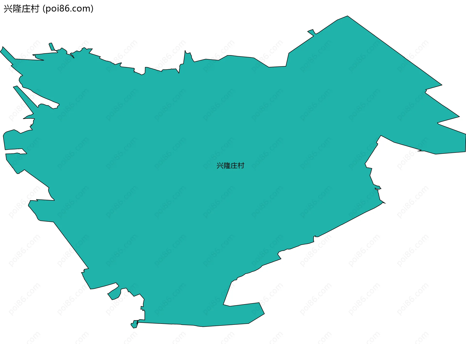 兴隆庄村边界地图