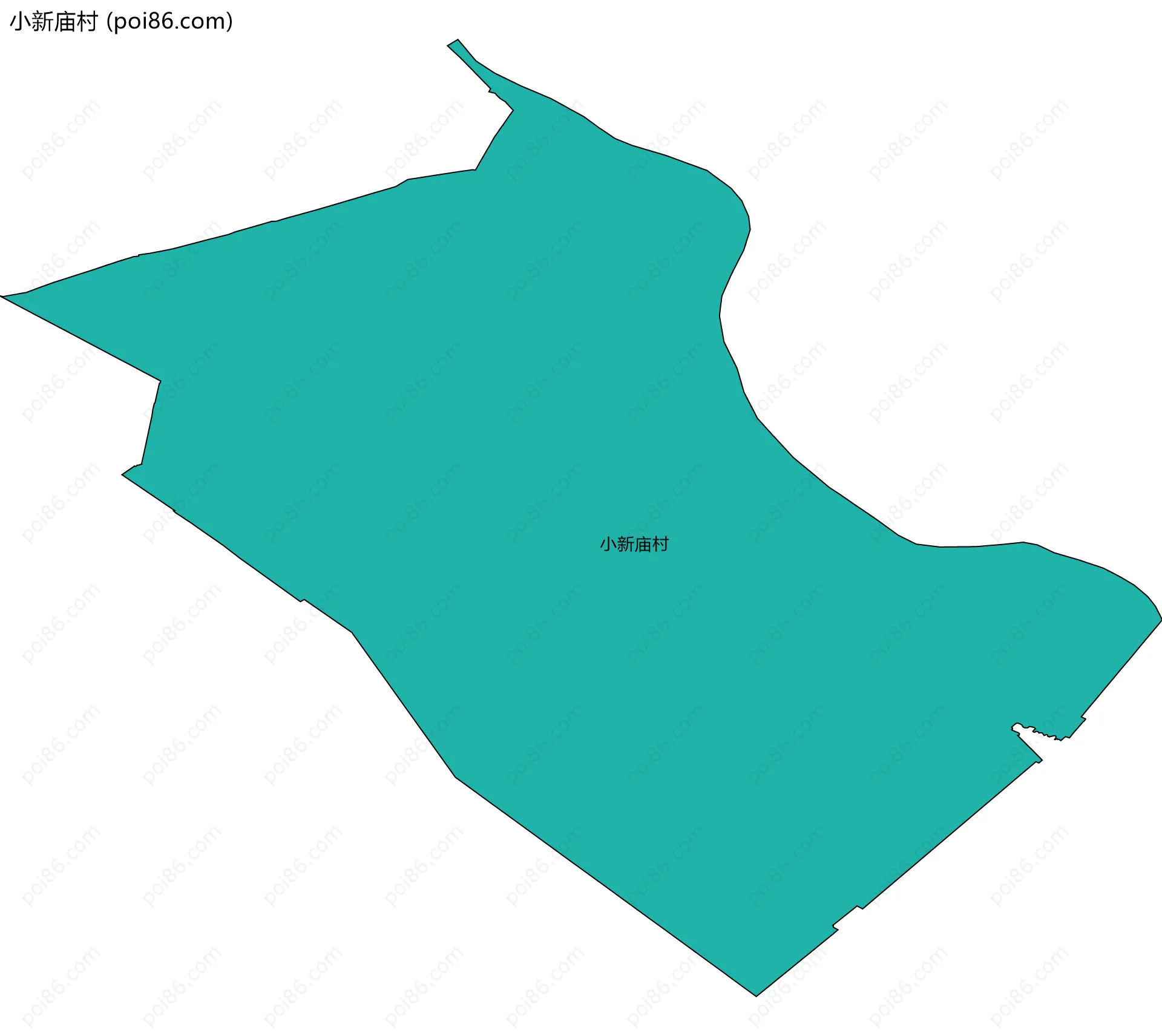 小新庙村边界地图