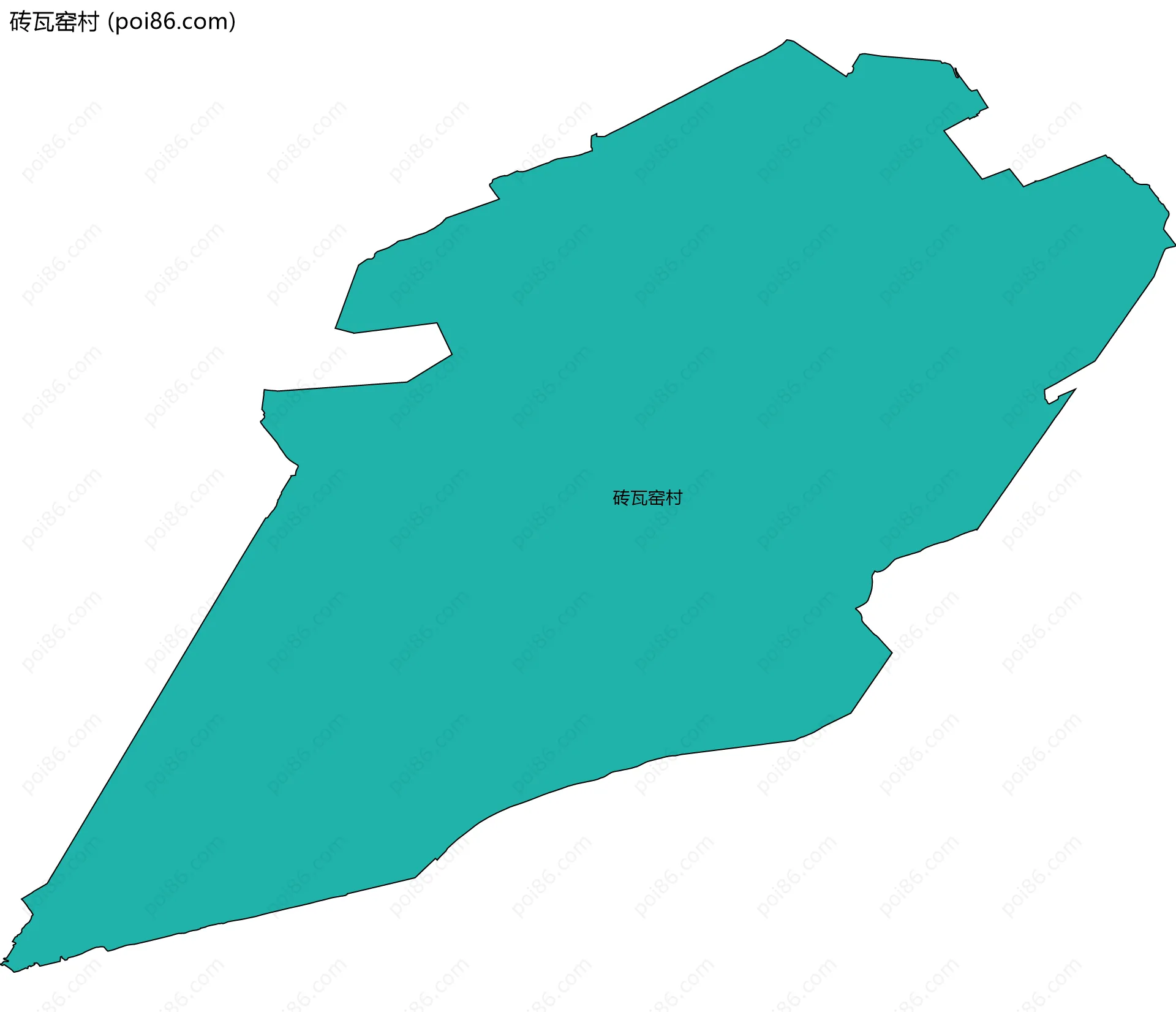 砖瓦窑村边界地图