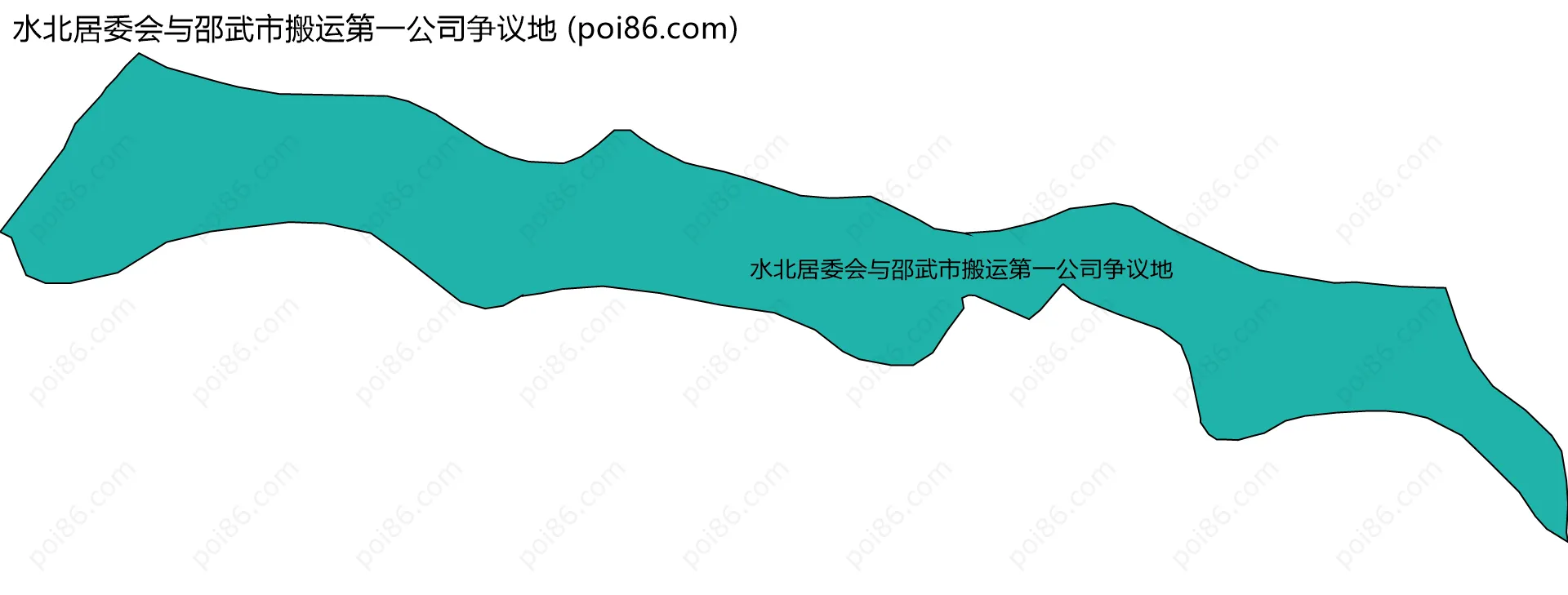 水北居委会与邵武市搬运第一公司争议地边界地图