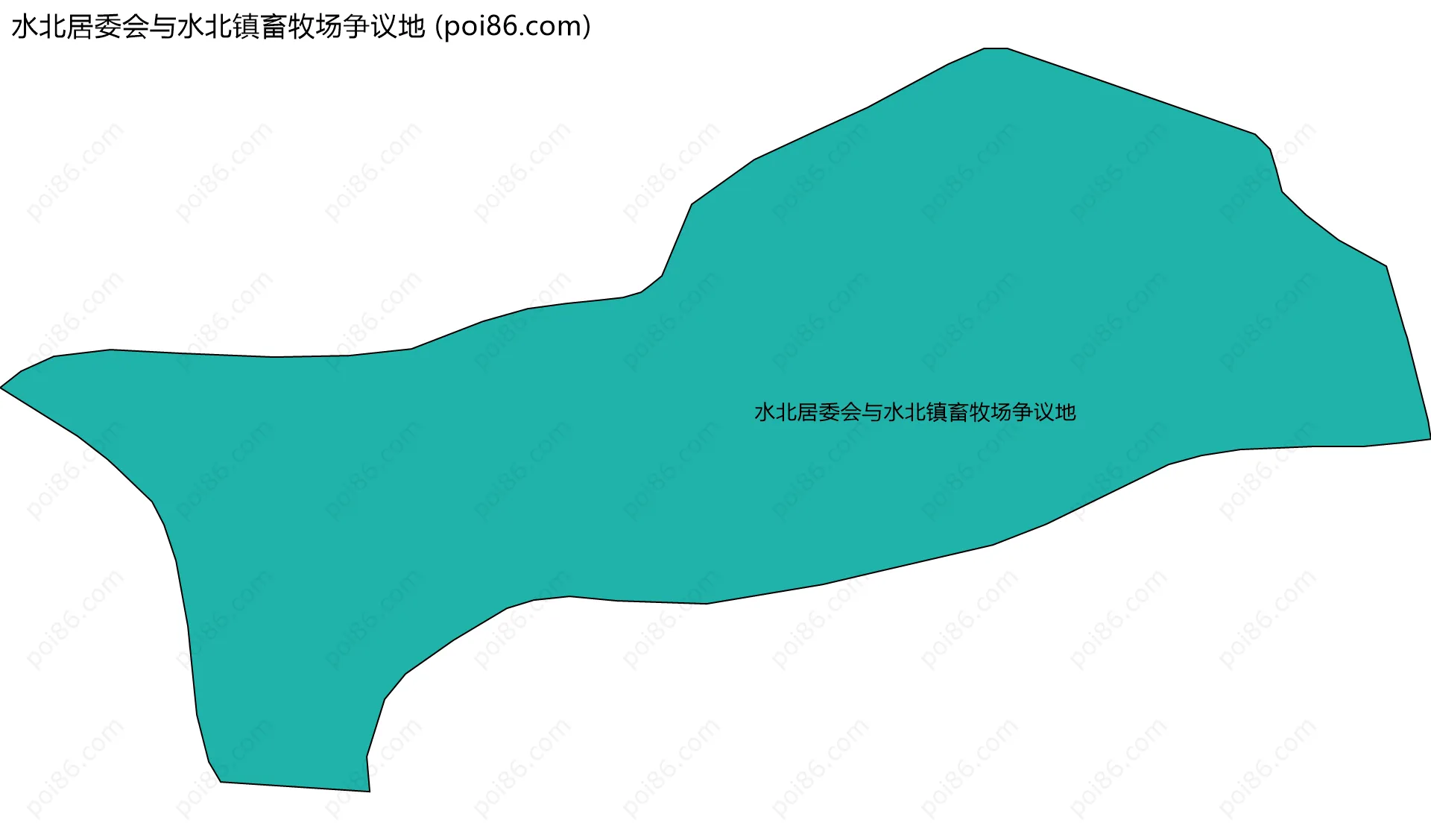 水北居委会与水北镇畜牧场争议地边界地图