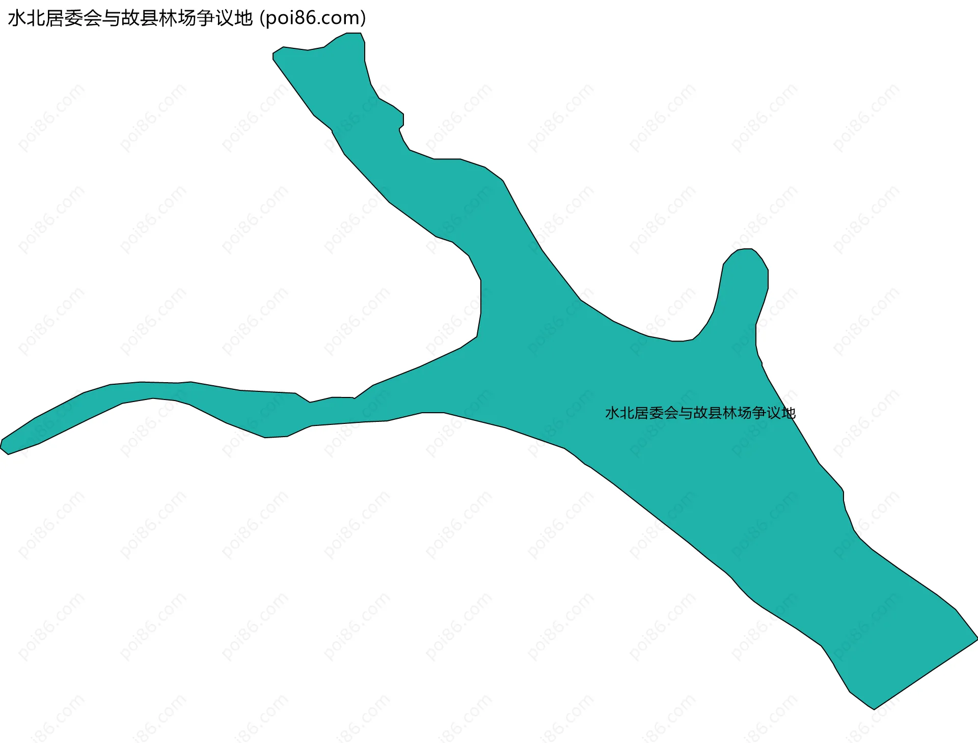 水北居委会与故县林场争议地边界地图