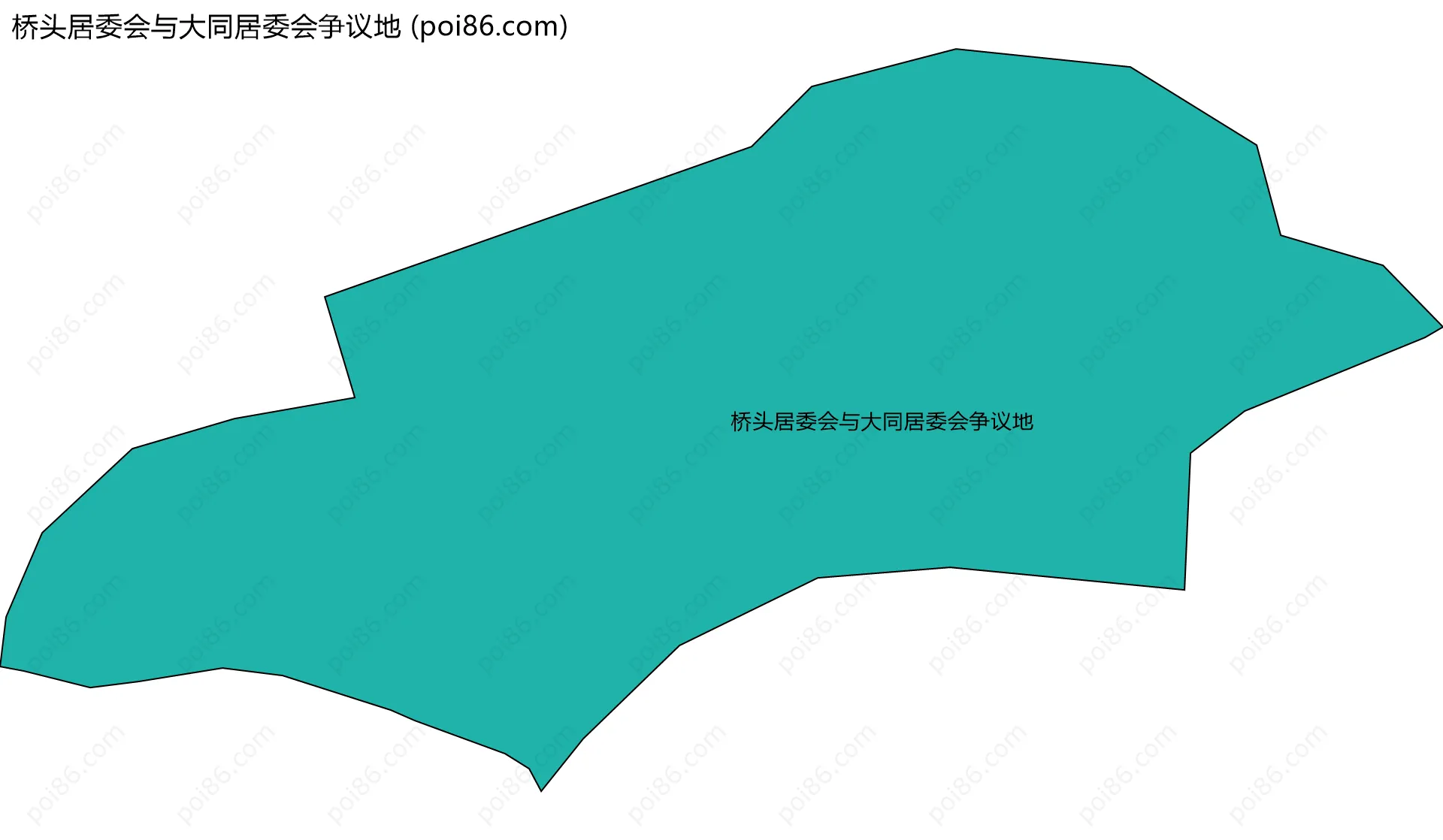 桥头居委会与大同居委会争议地边界地图