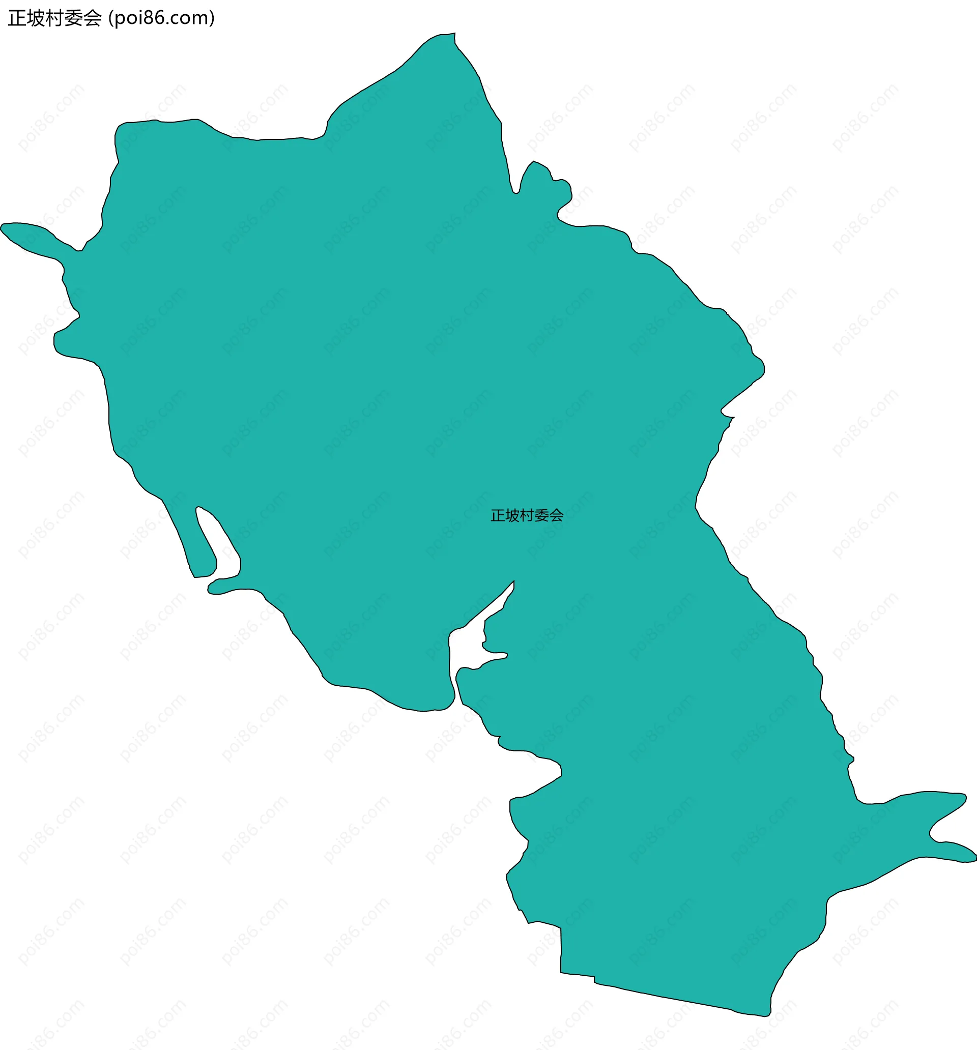 正坡村委会边界地图
