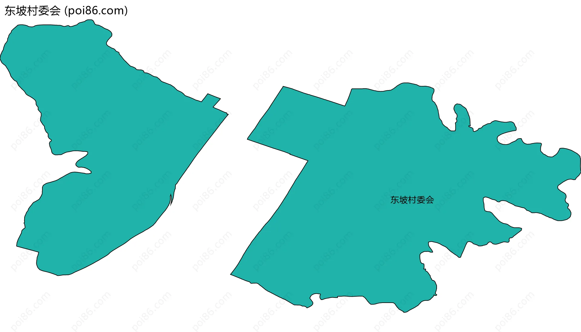 东坡村委会边界地图