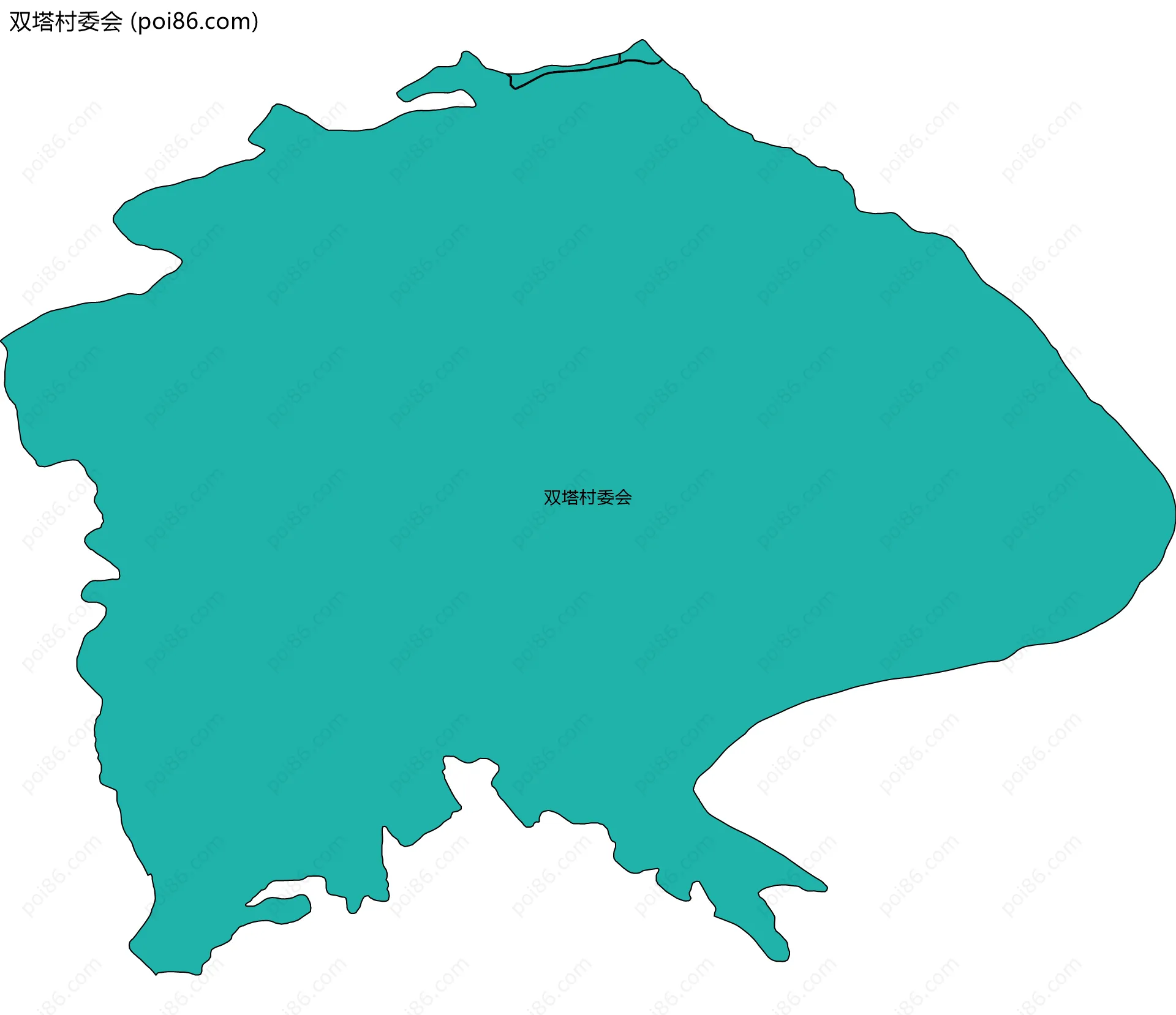 双塔村委会边界地图