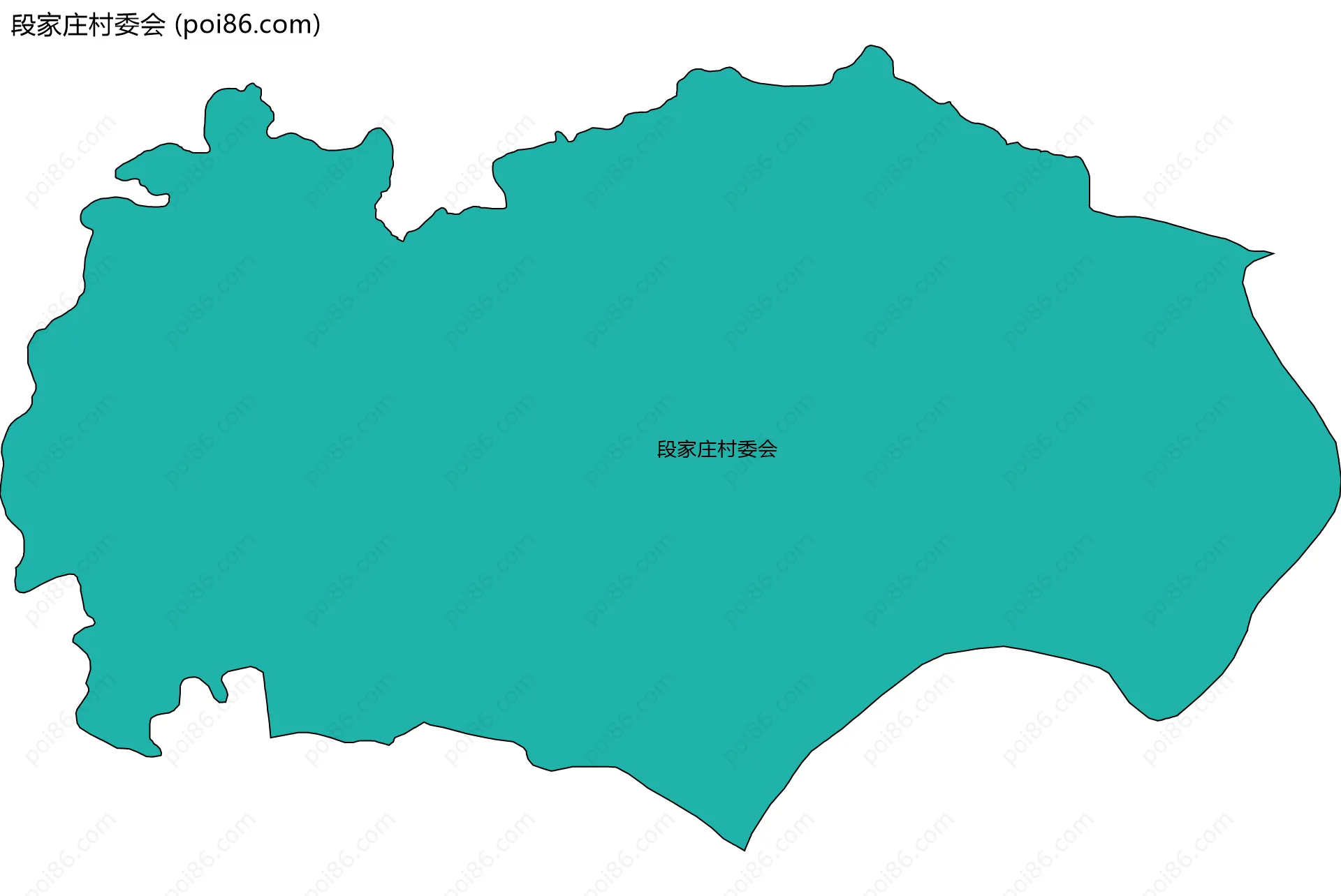 段家庄村委会边界地图