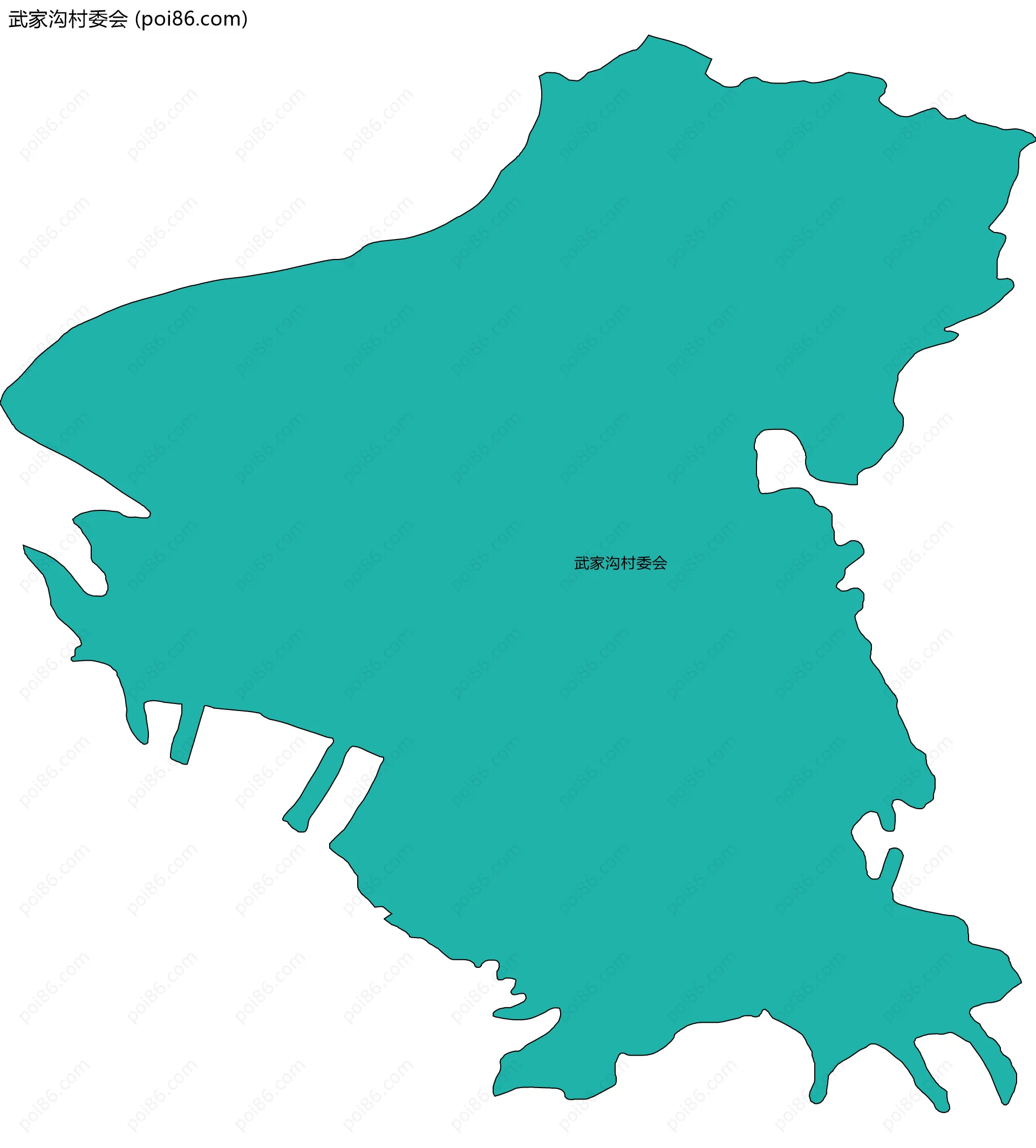 武家沟村委会边界地图