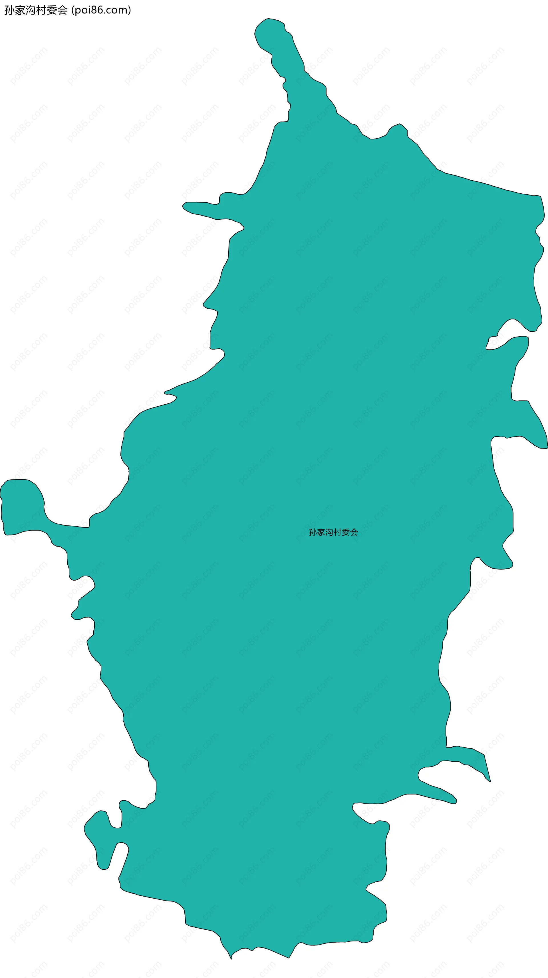 孙家沟村委会边界地图