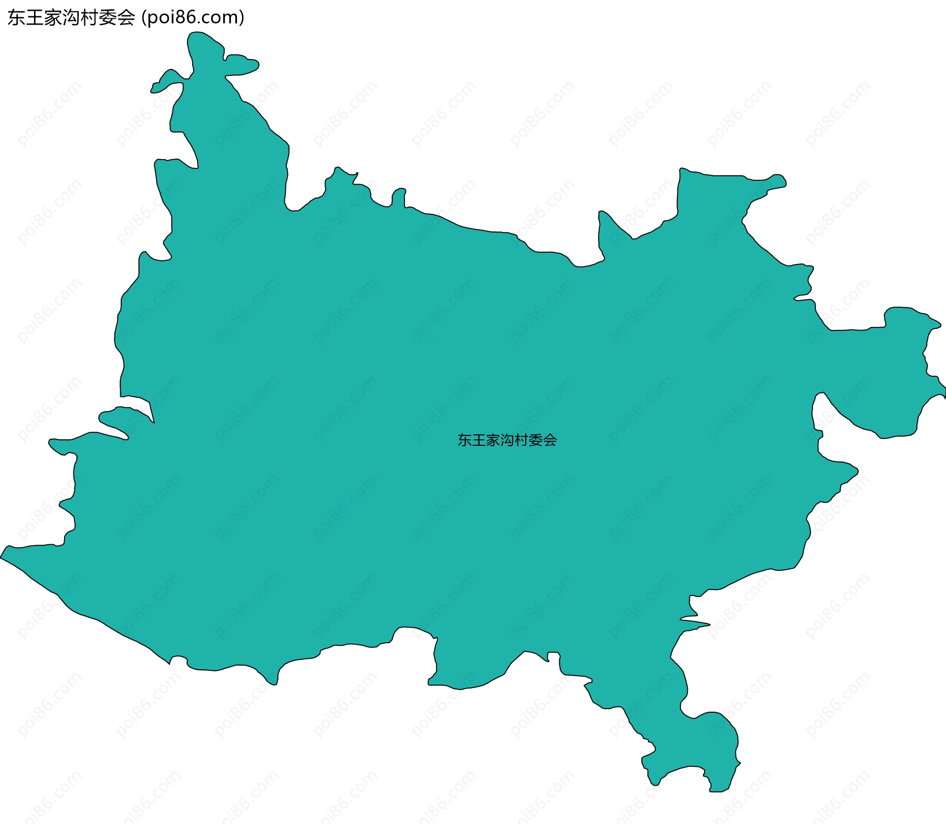 东王家沟村委会边界地图
