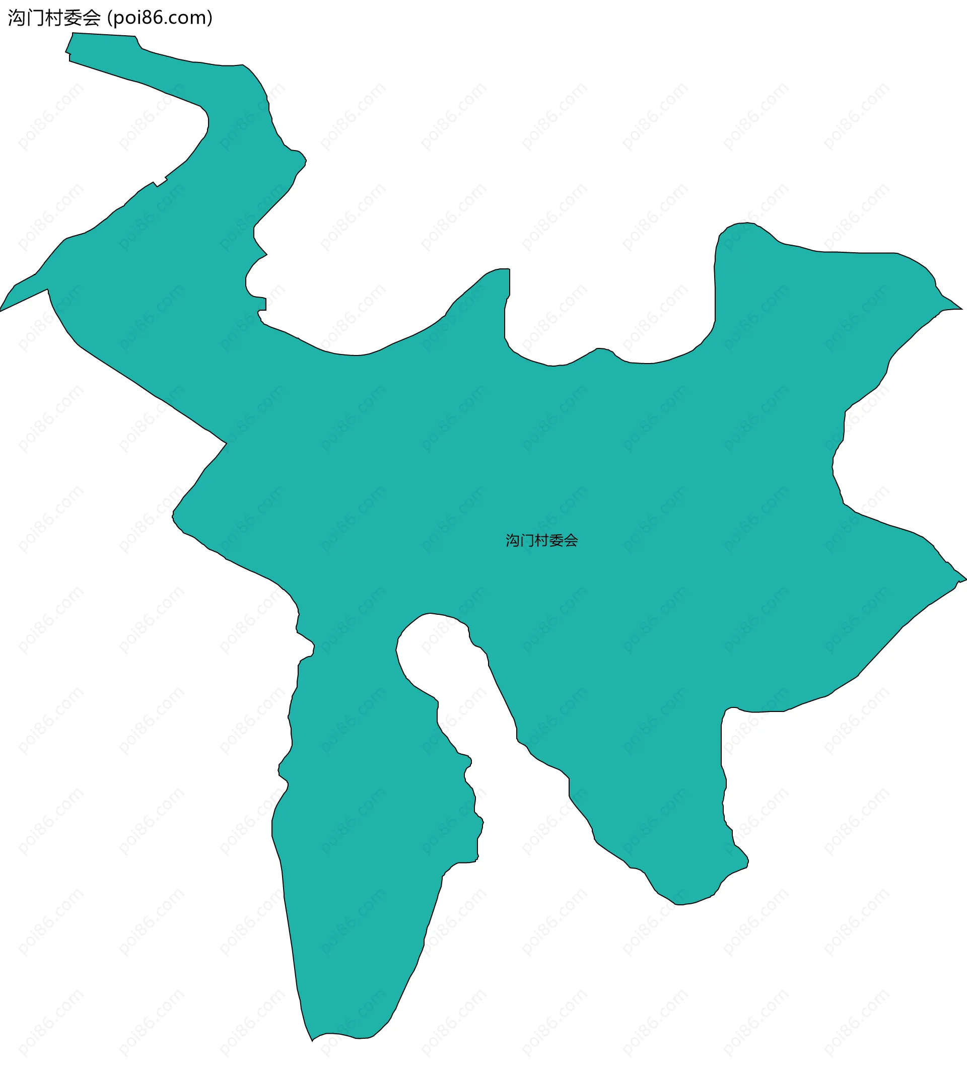 沟门村委会边界地图