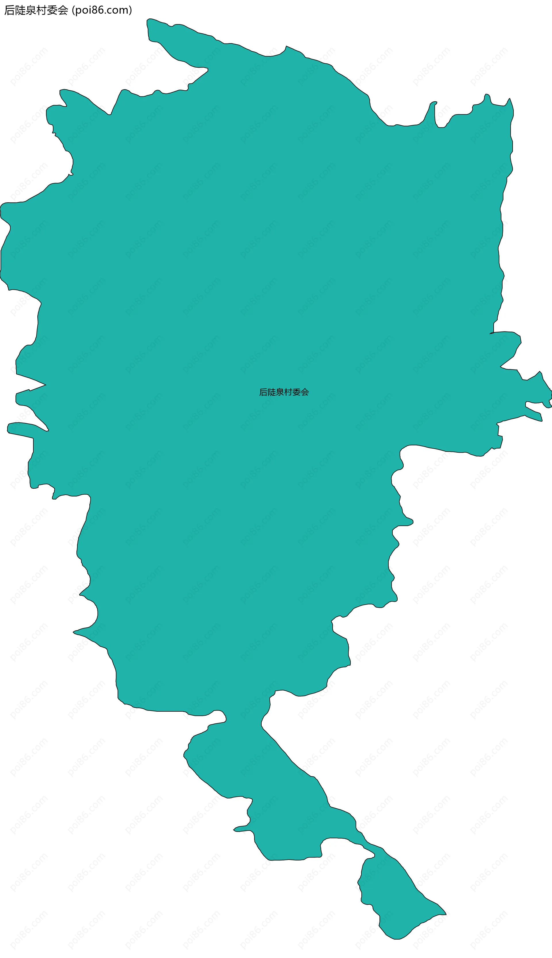 后陡泉村委会边界地图