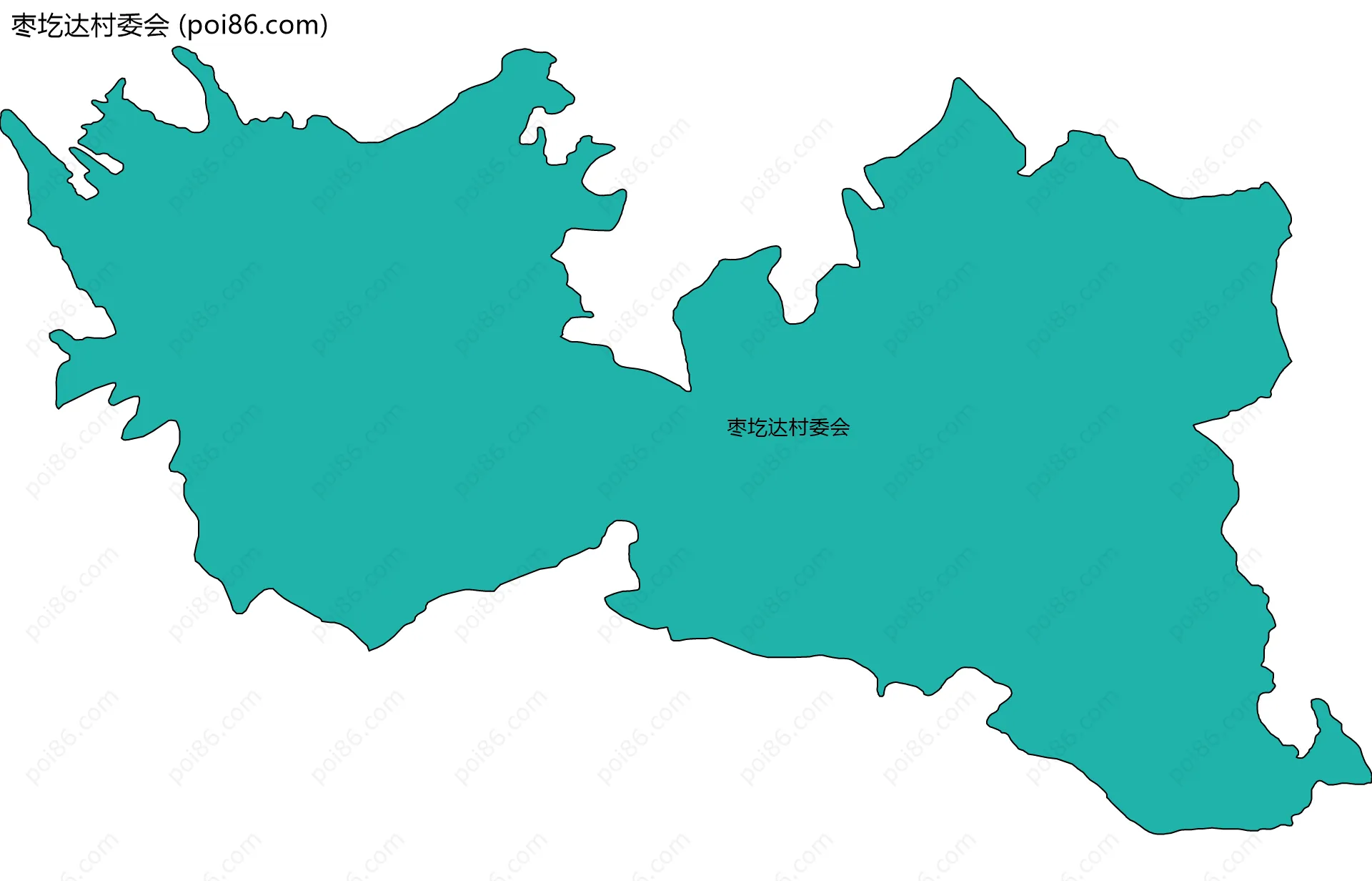 枣圪达村委会边界地图