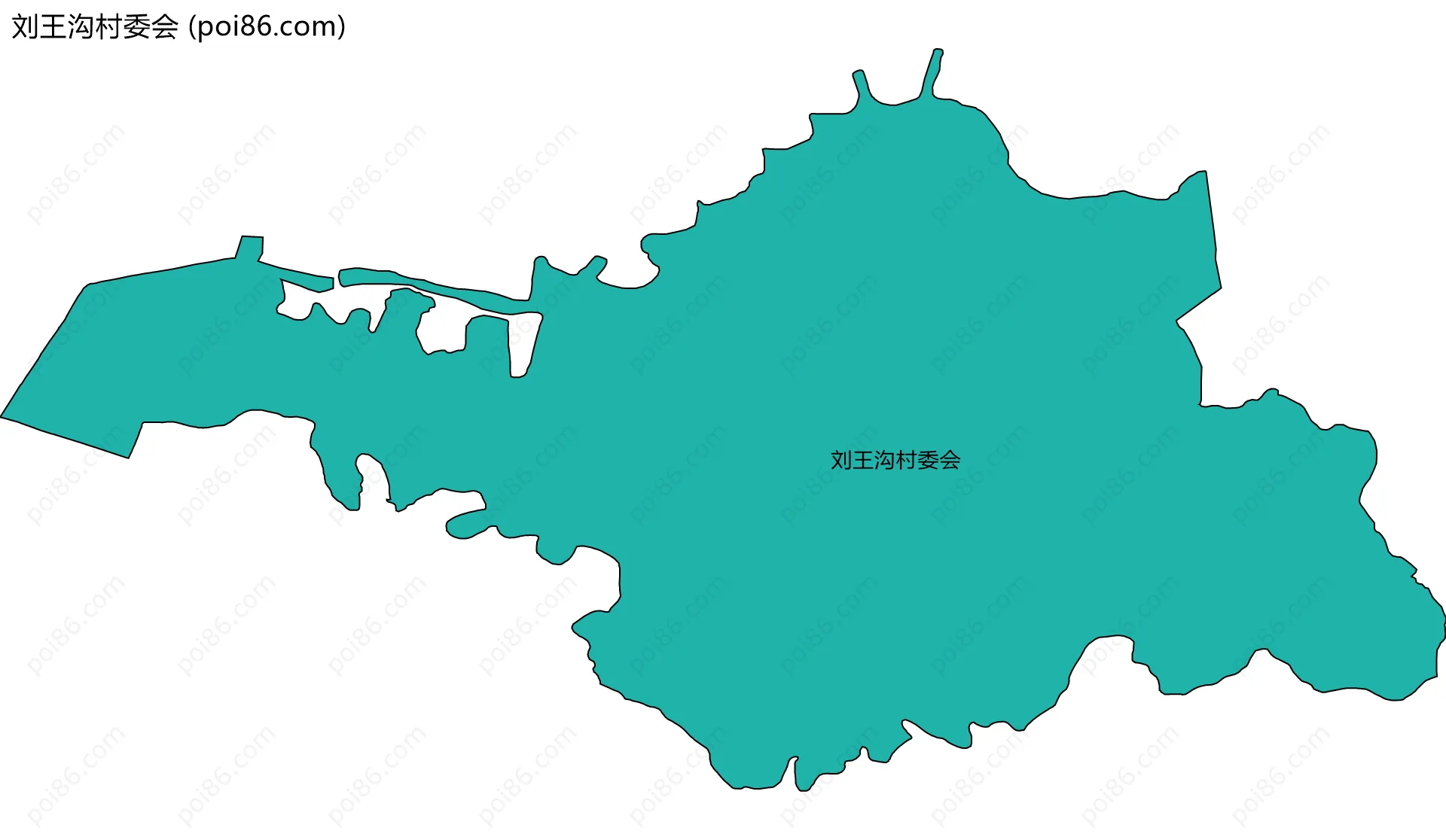 刘王沟村委会边界地图