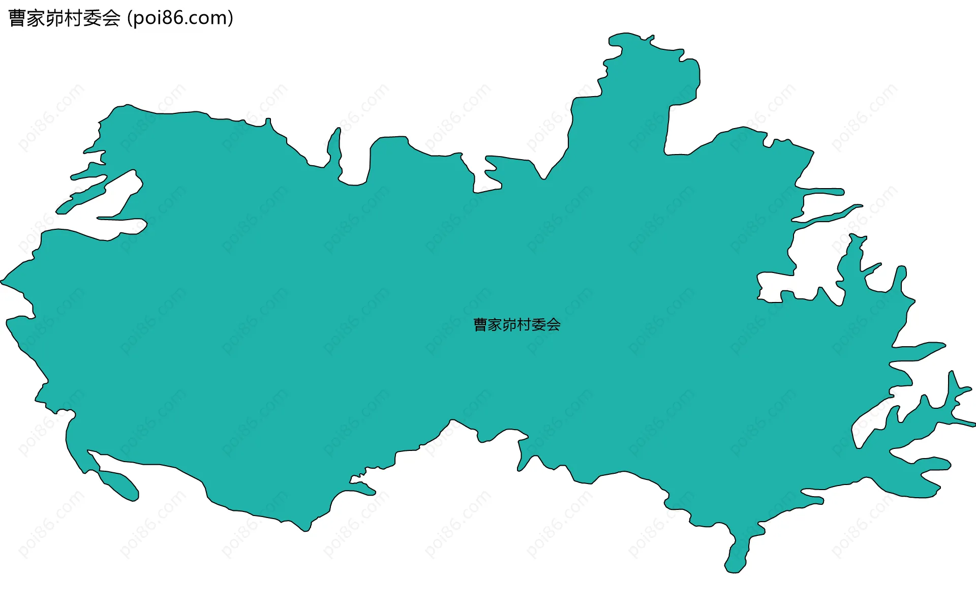 曹家峁村委会边界地图
