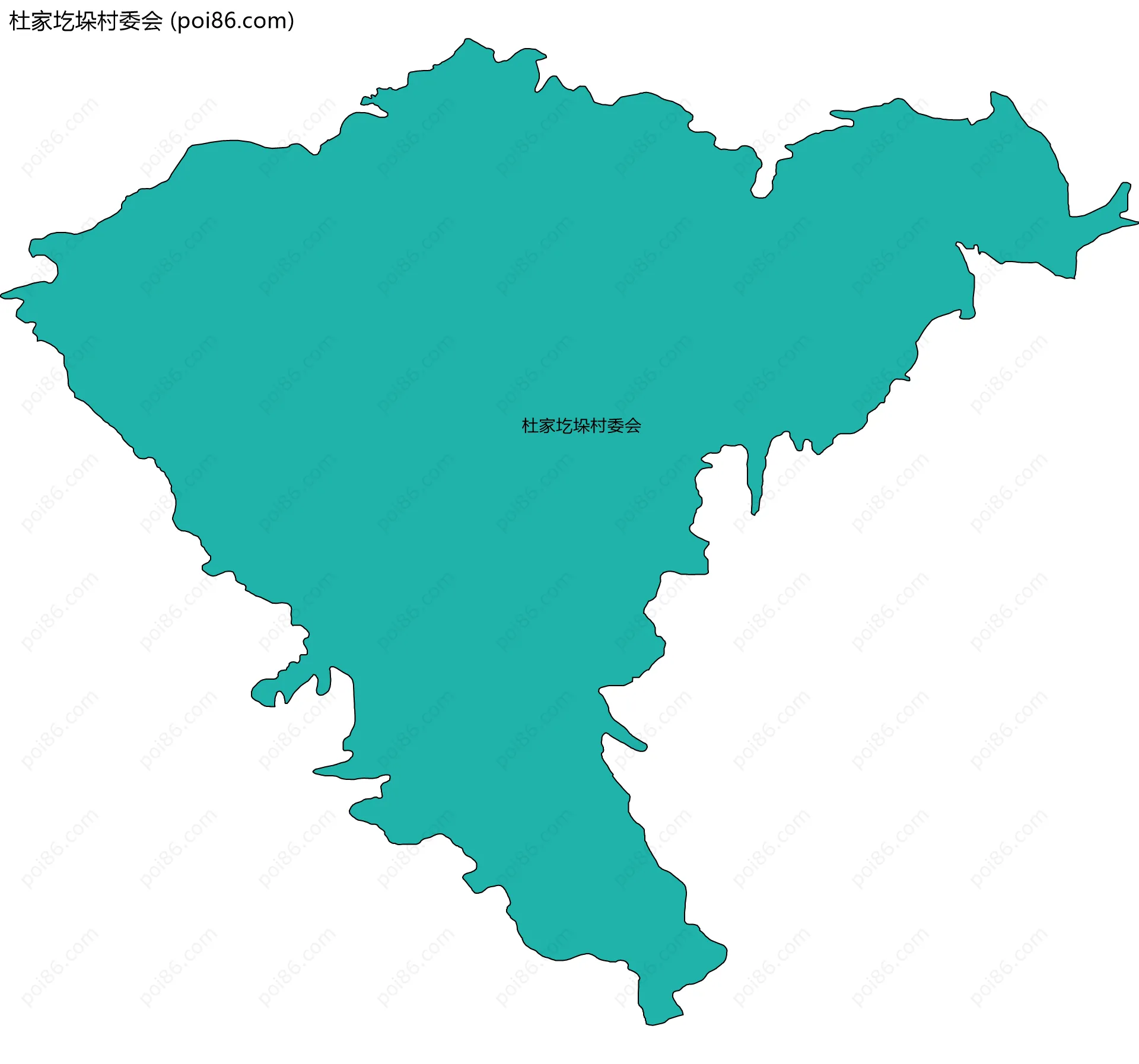 杜家圪垛村委会边界地图