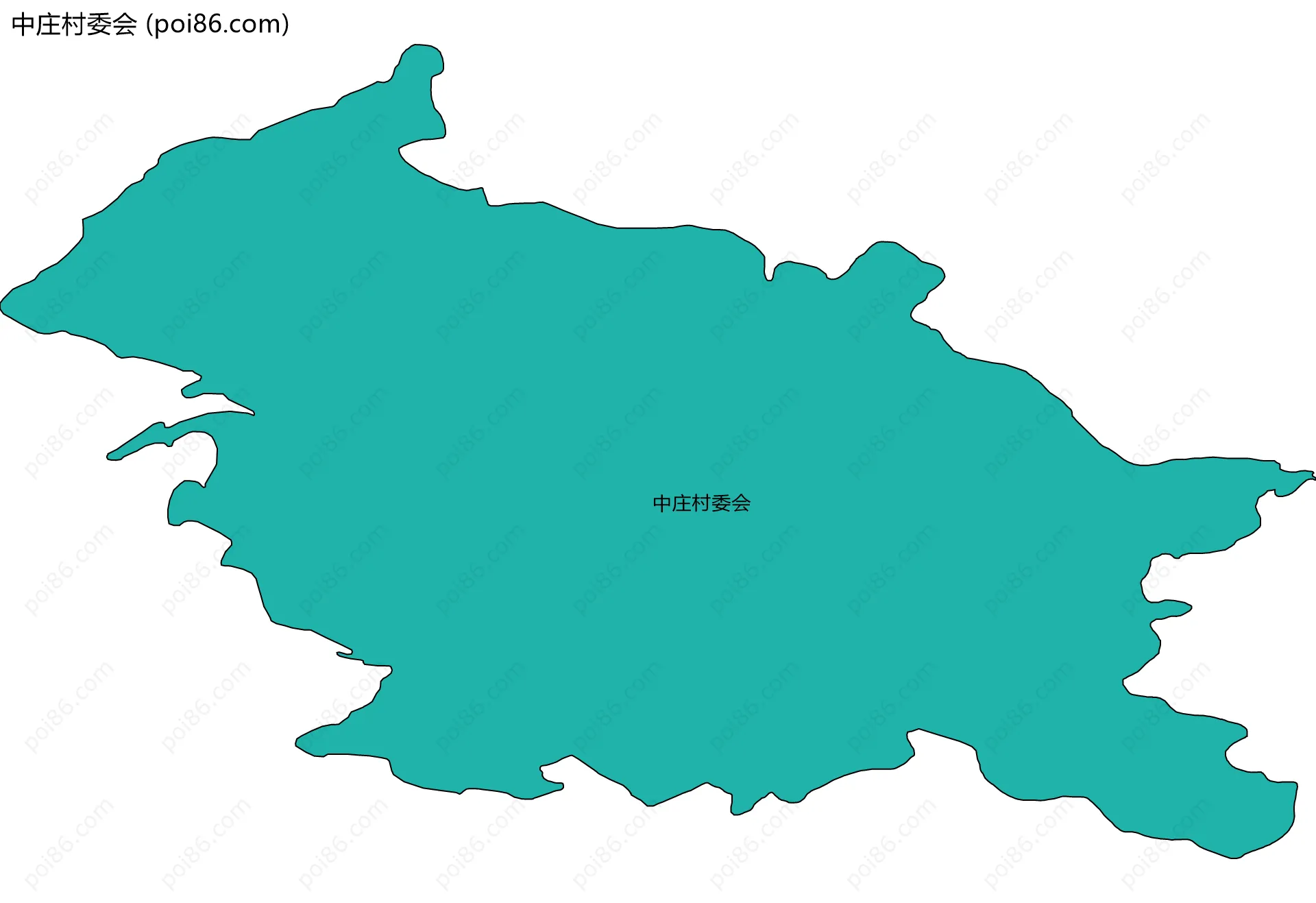 中庄村委会边界地图
