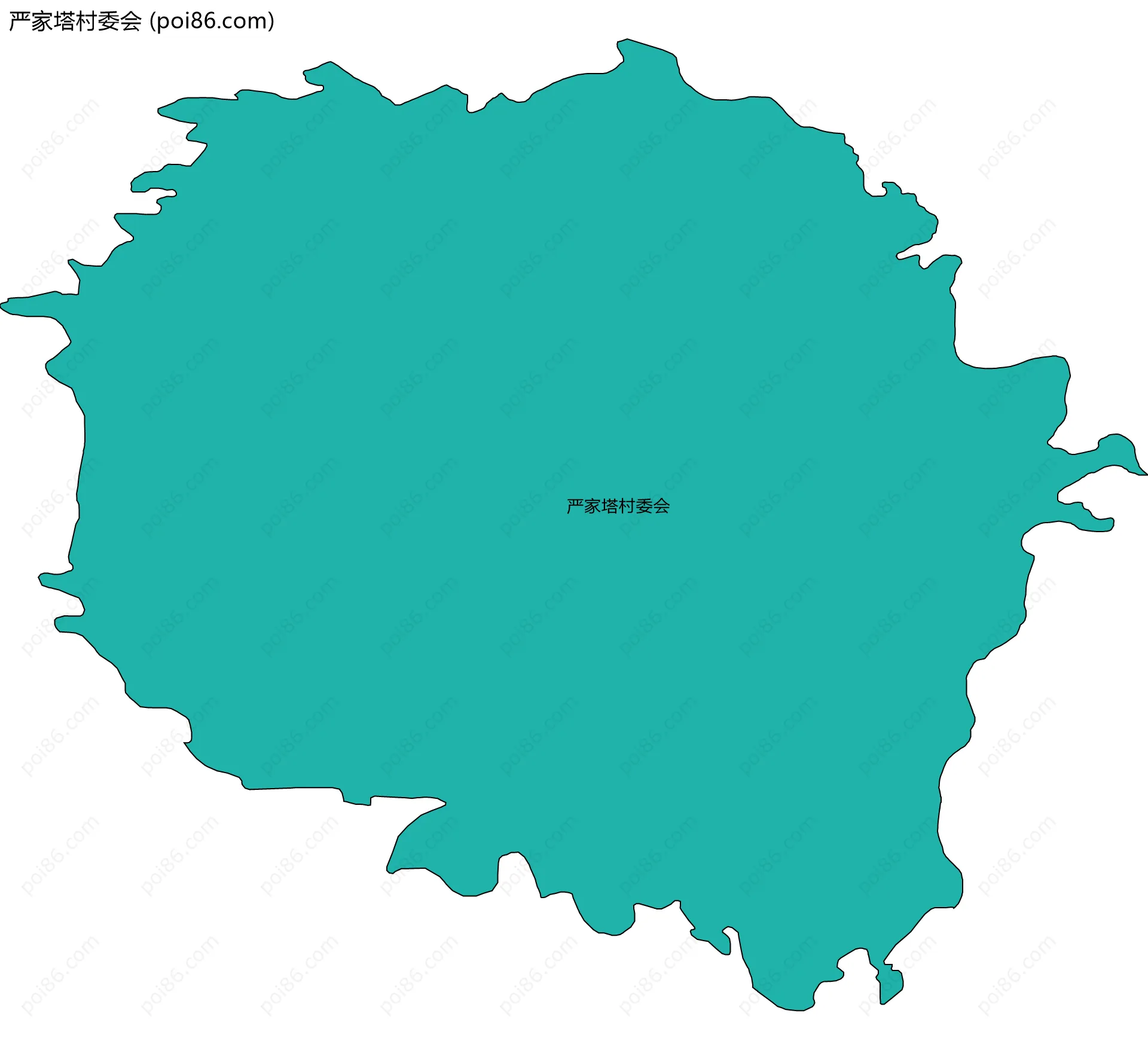 严家塔村委会边界地图