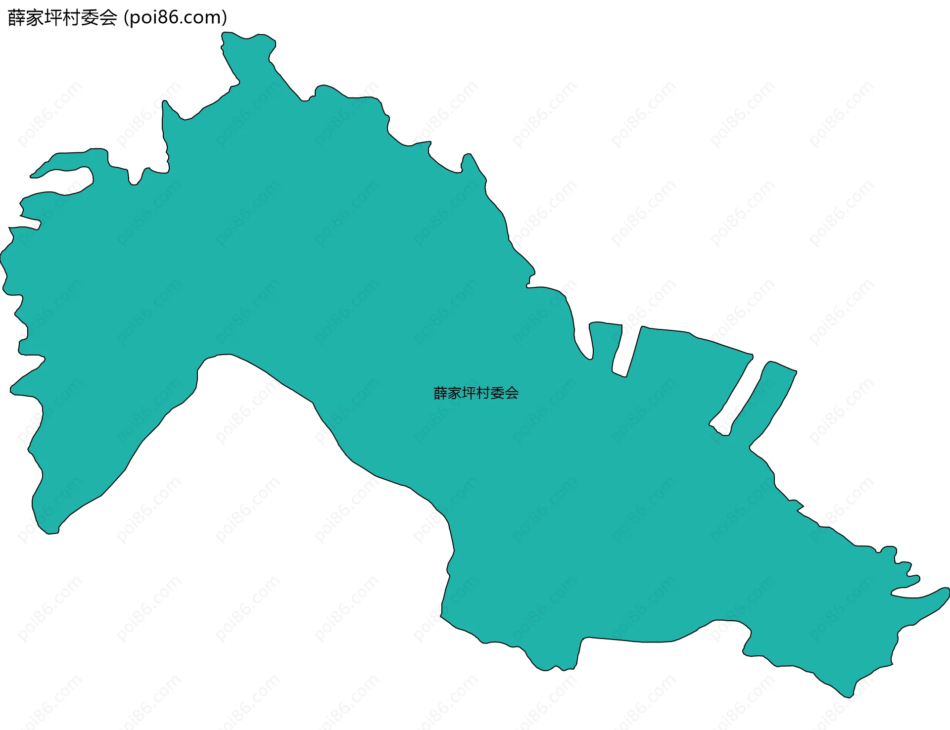薛家坪村委会边界地图
