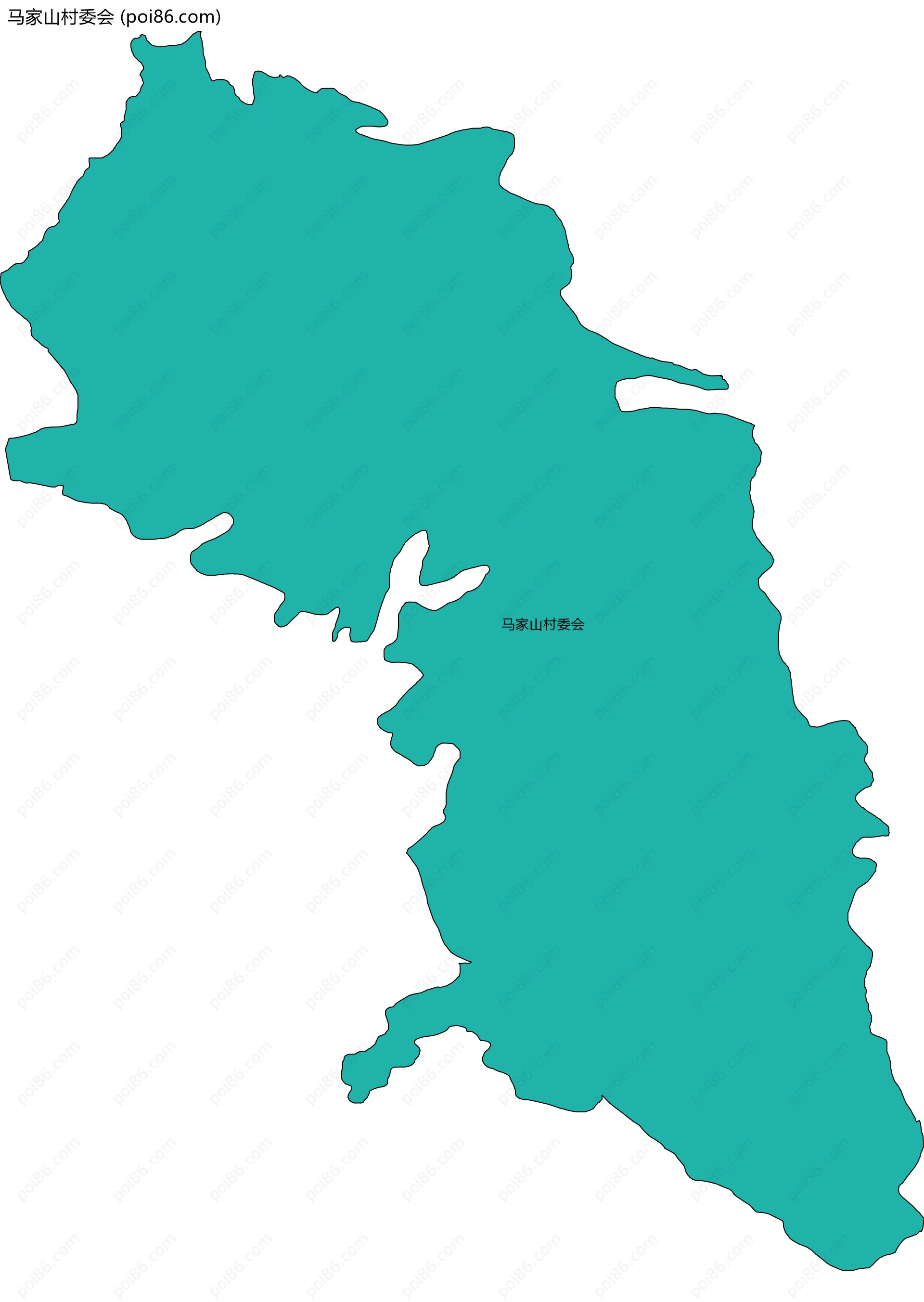 马家山村委会边界地图
