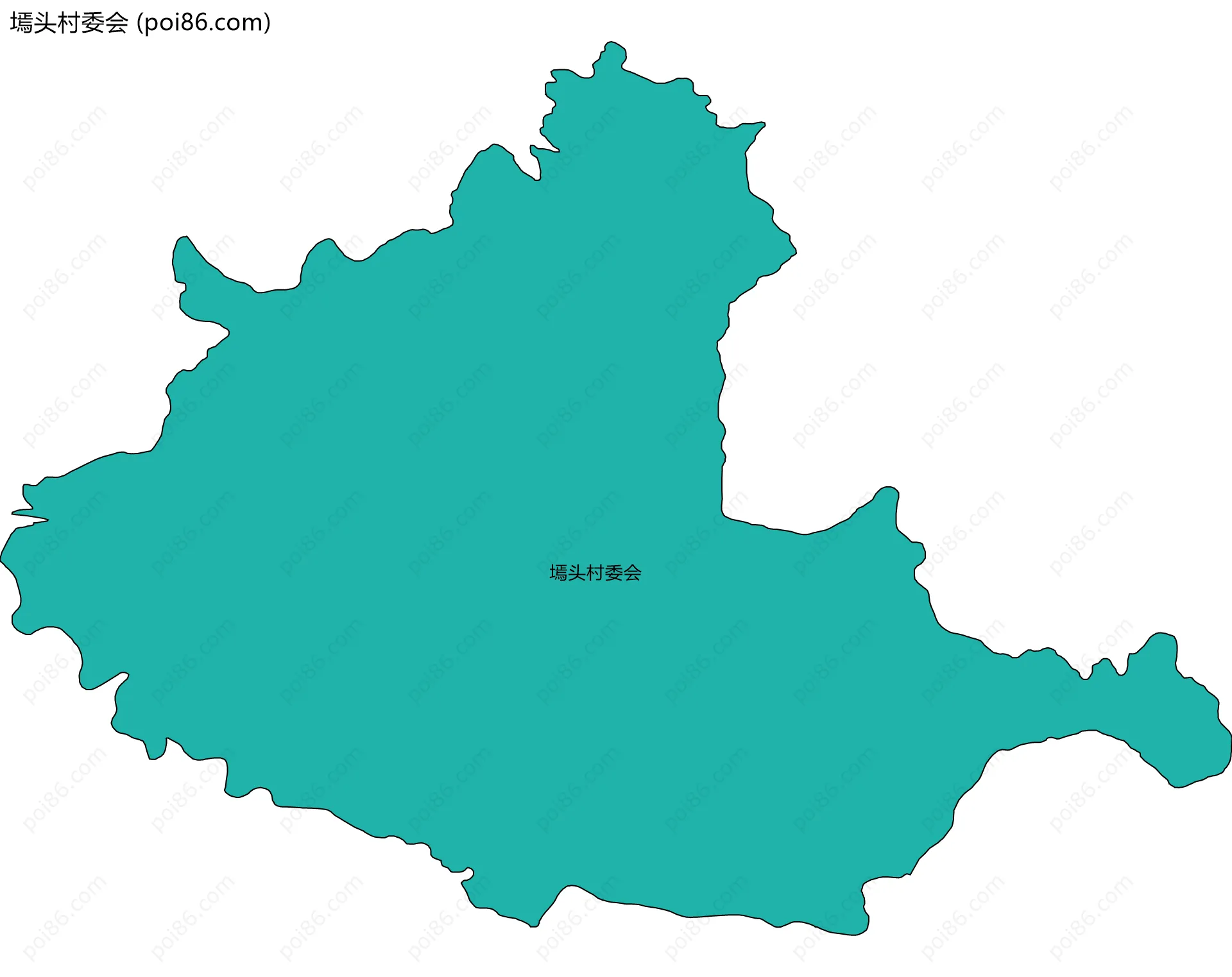 墕头村委会边界地图