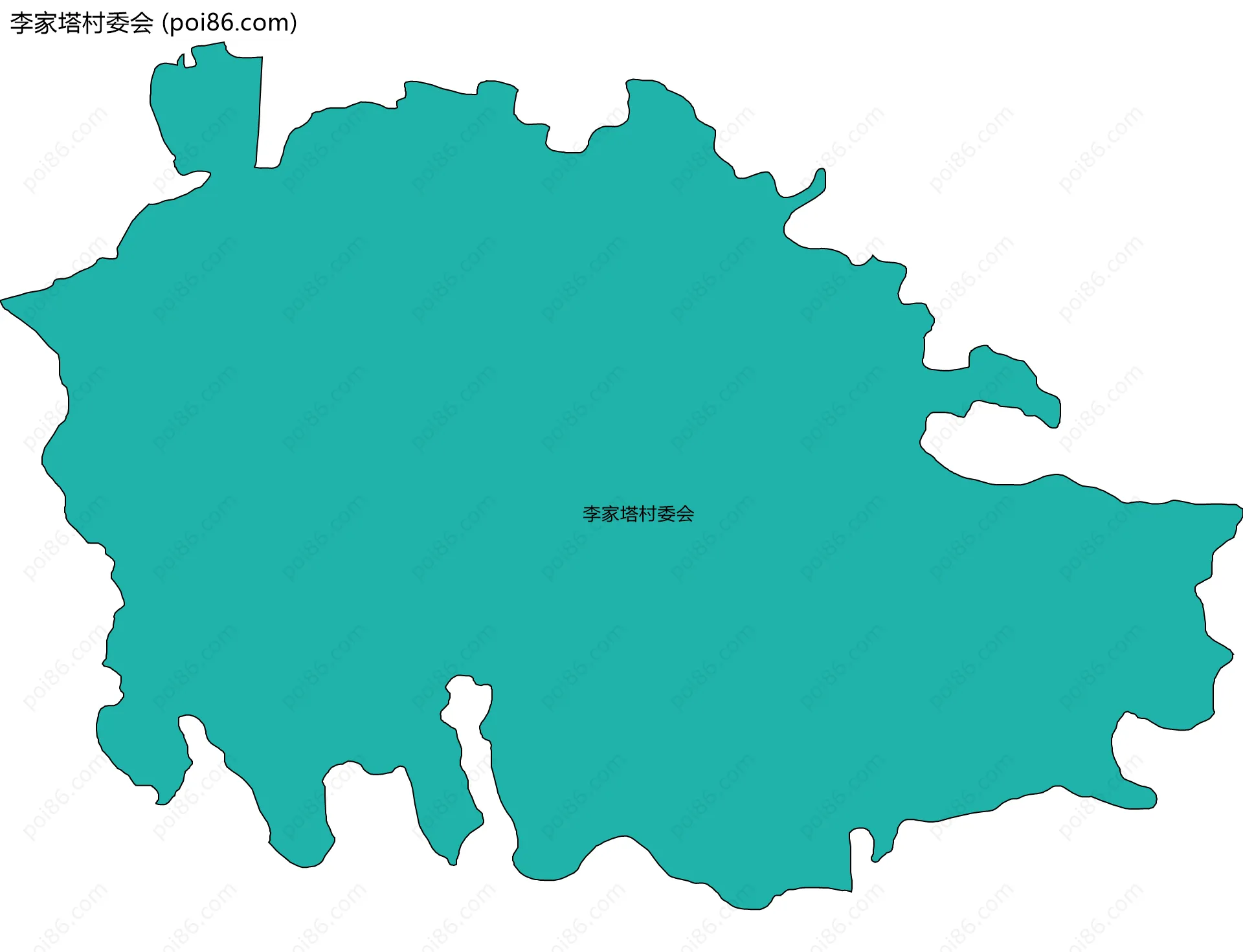 李家塔村委会边界地图