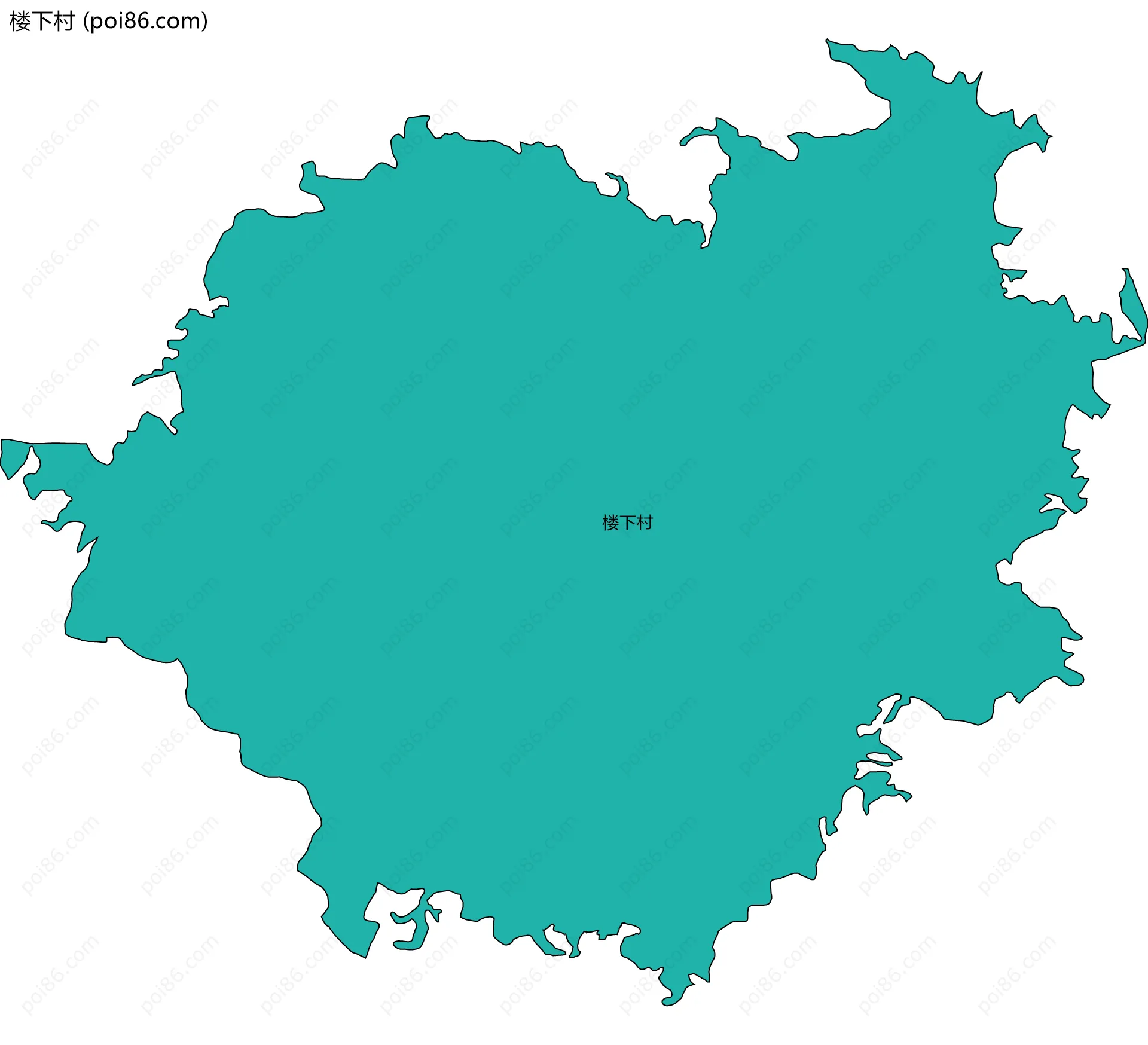 楼下村边界地图