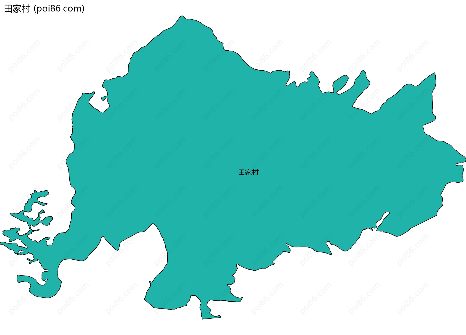 田家村边界地图