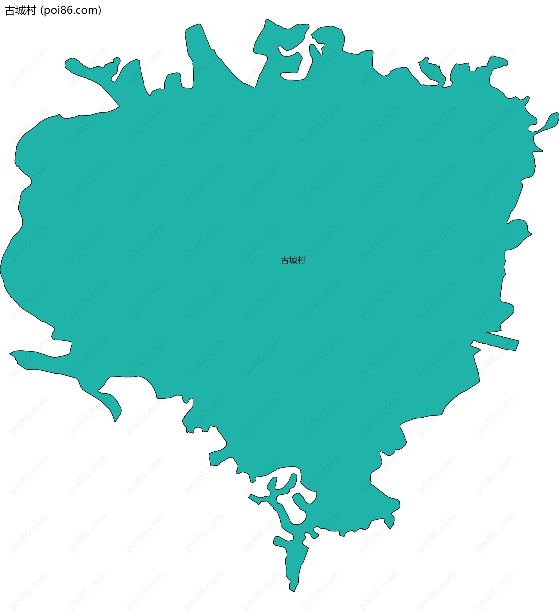 古城村边界地图