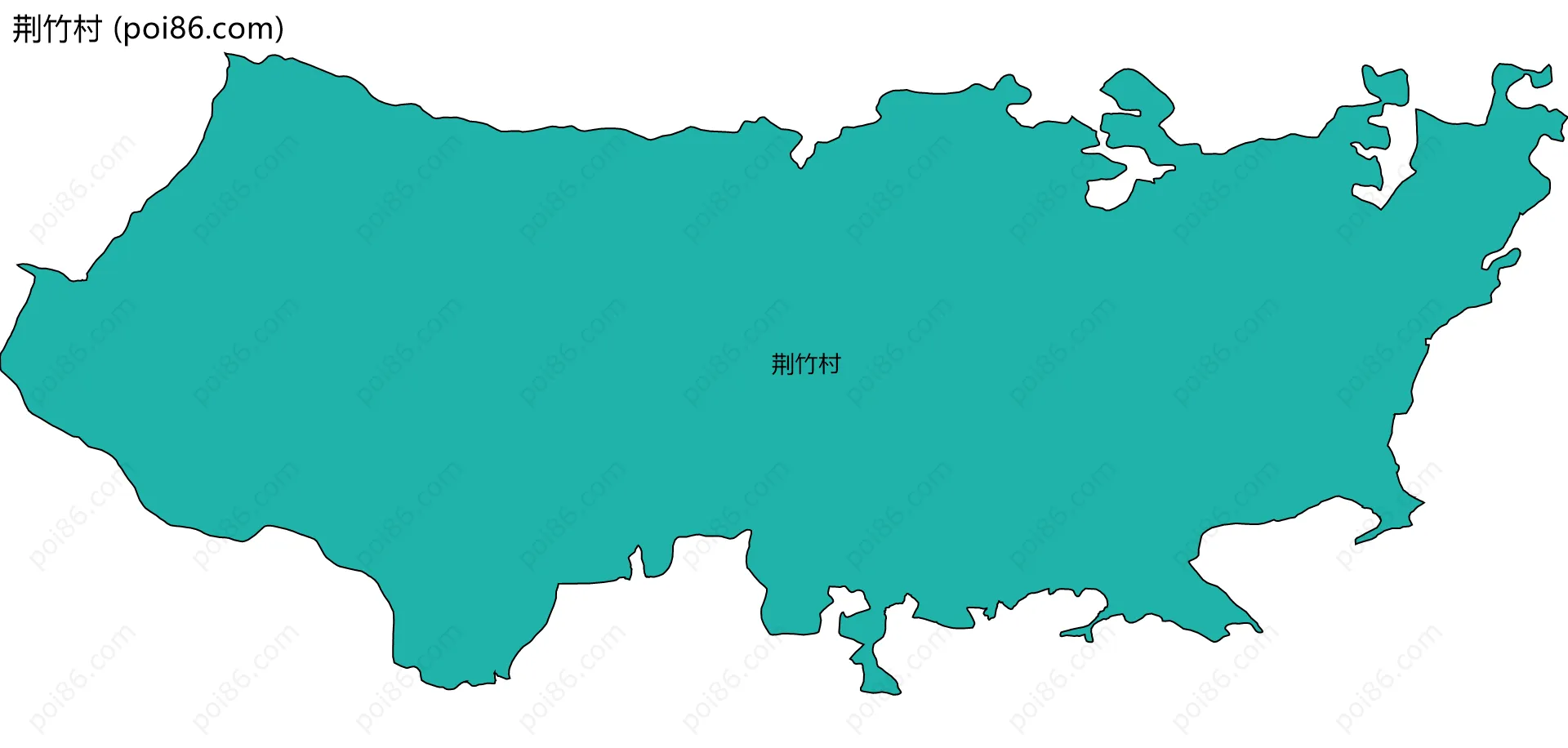 荆竹村边界地图
